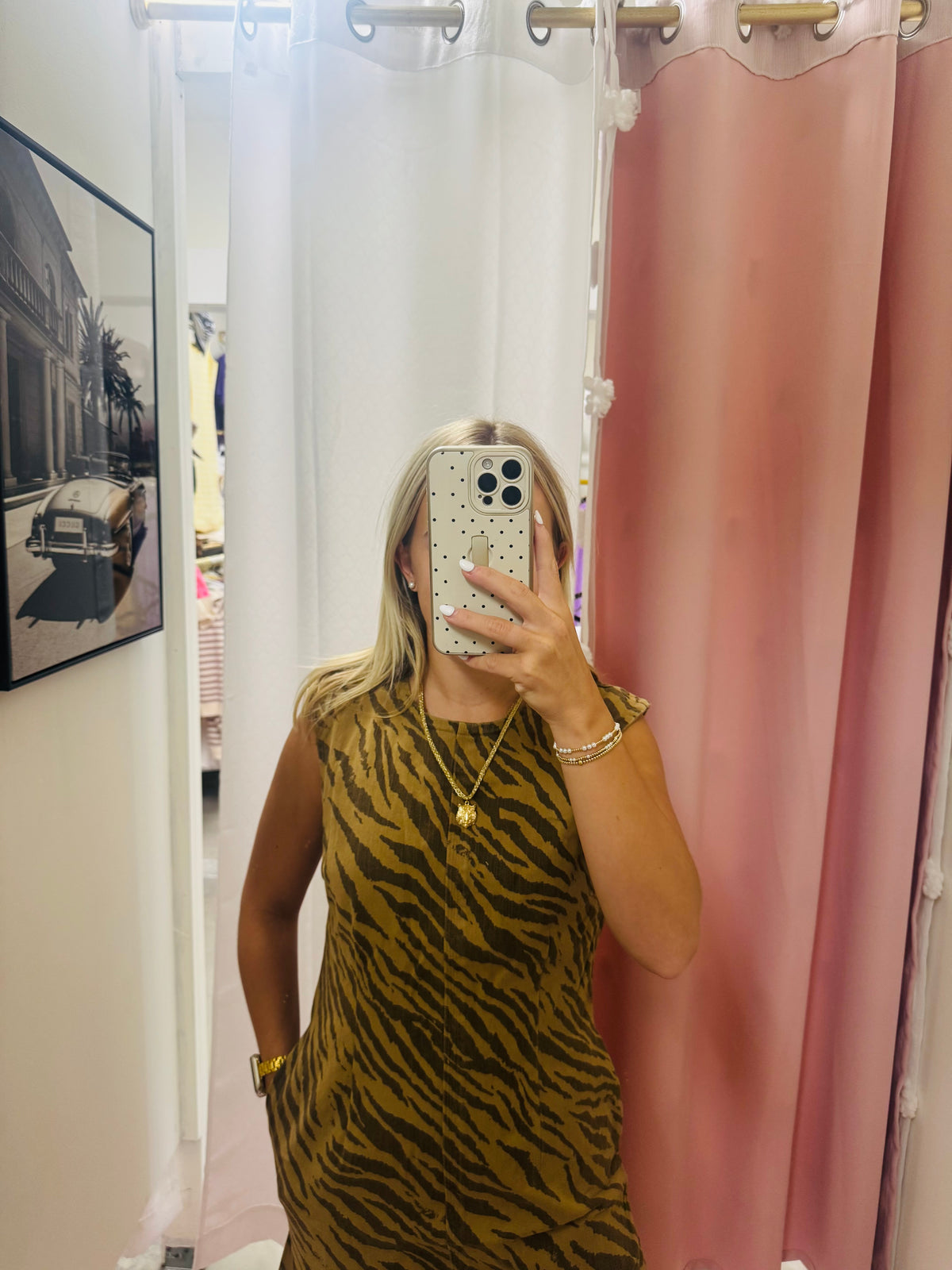 Brown Tiger Denim Dress