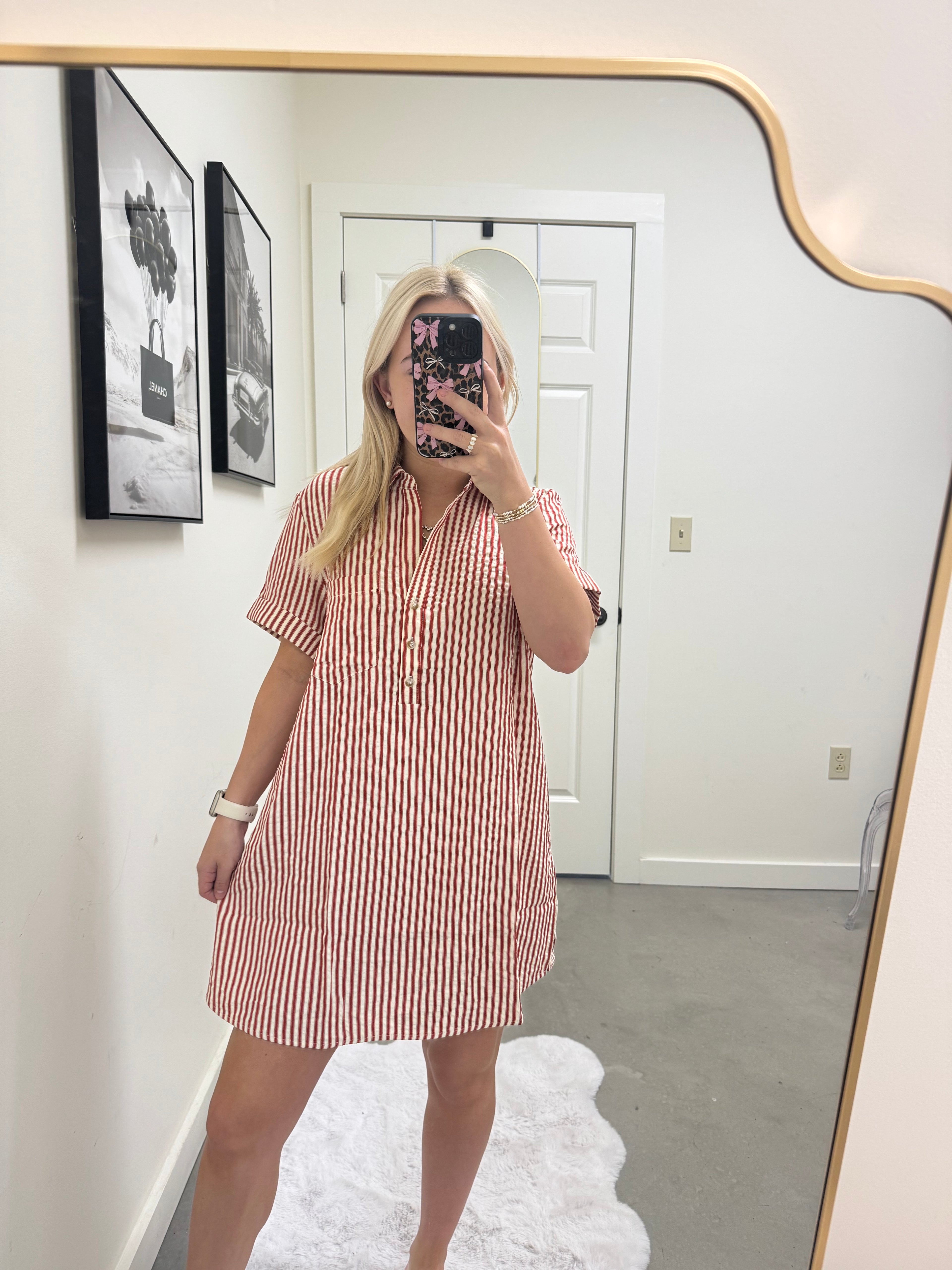 Red Striped Dress