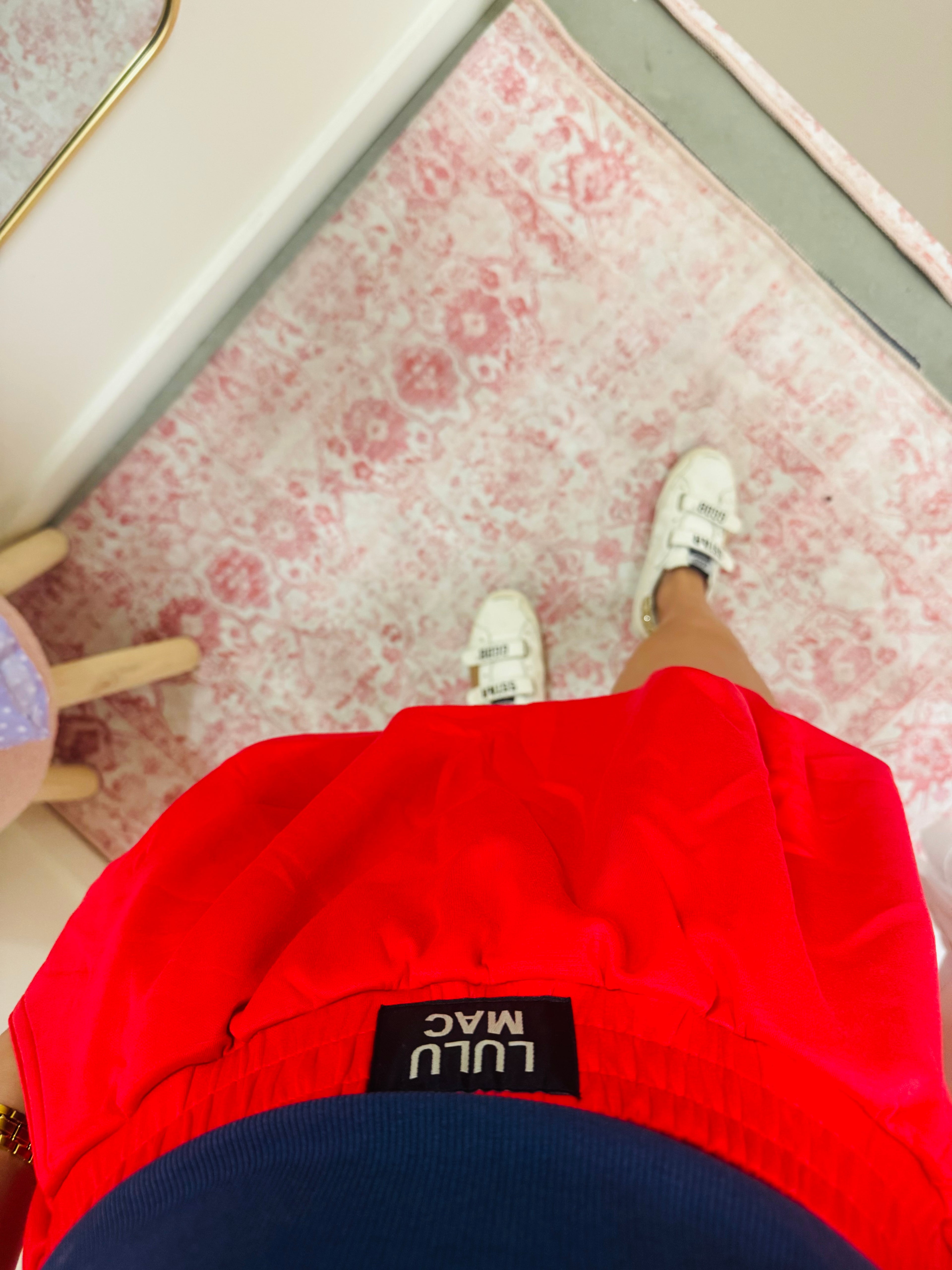 Red Lulu Mac Bubble Skirt