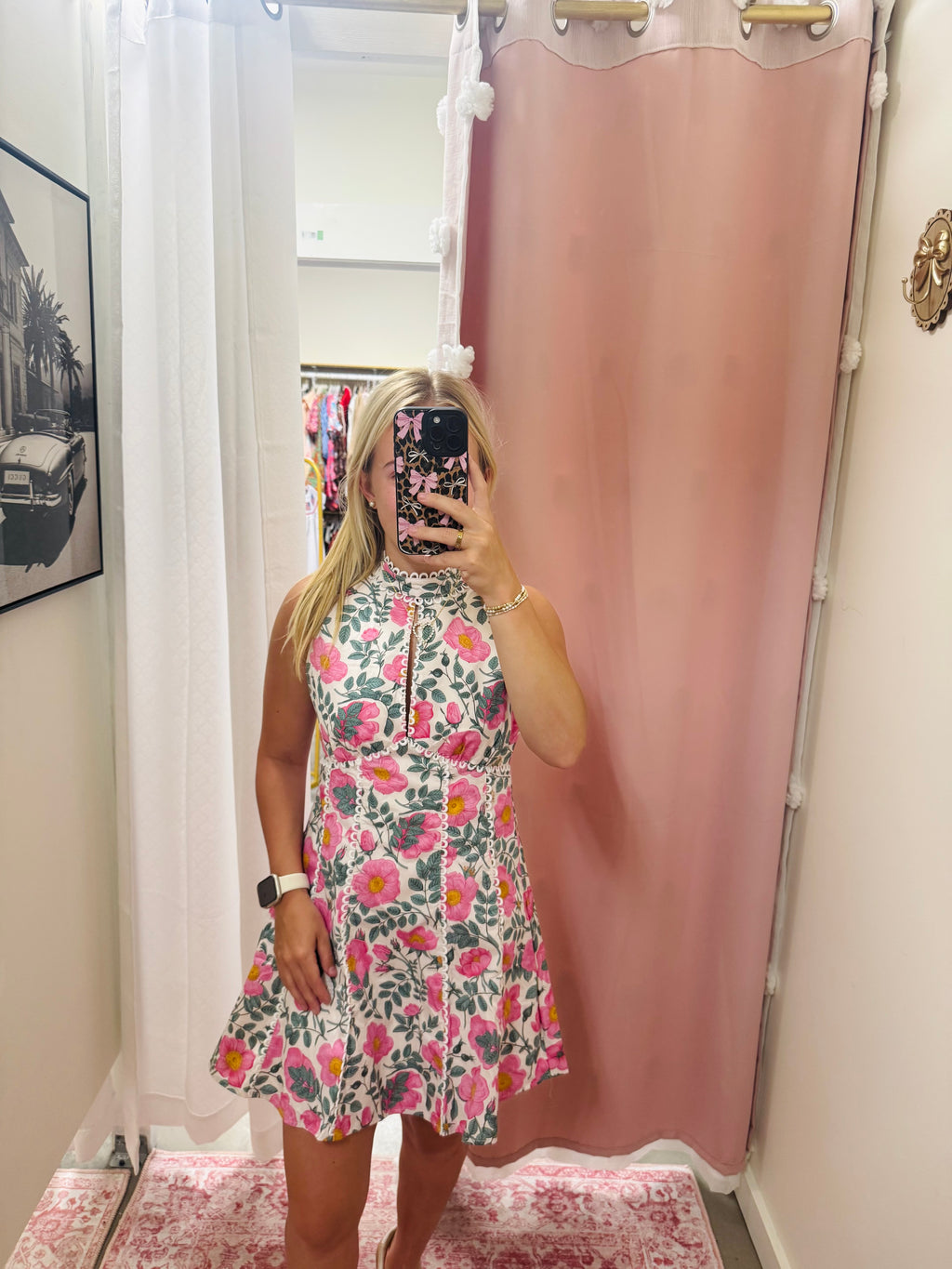Open Back Floral Dress