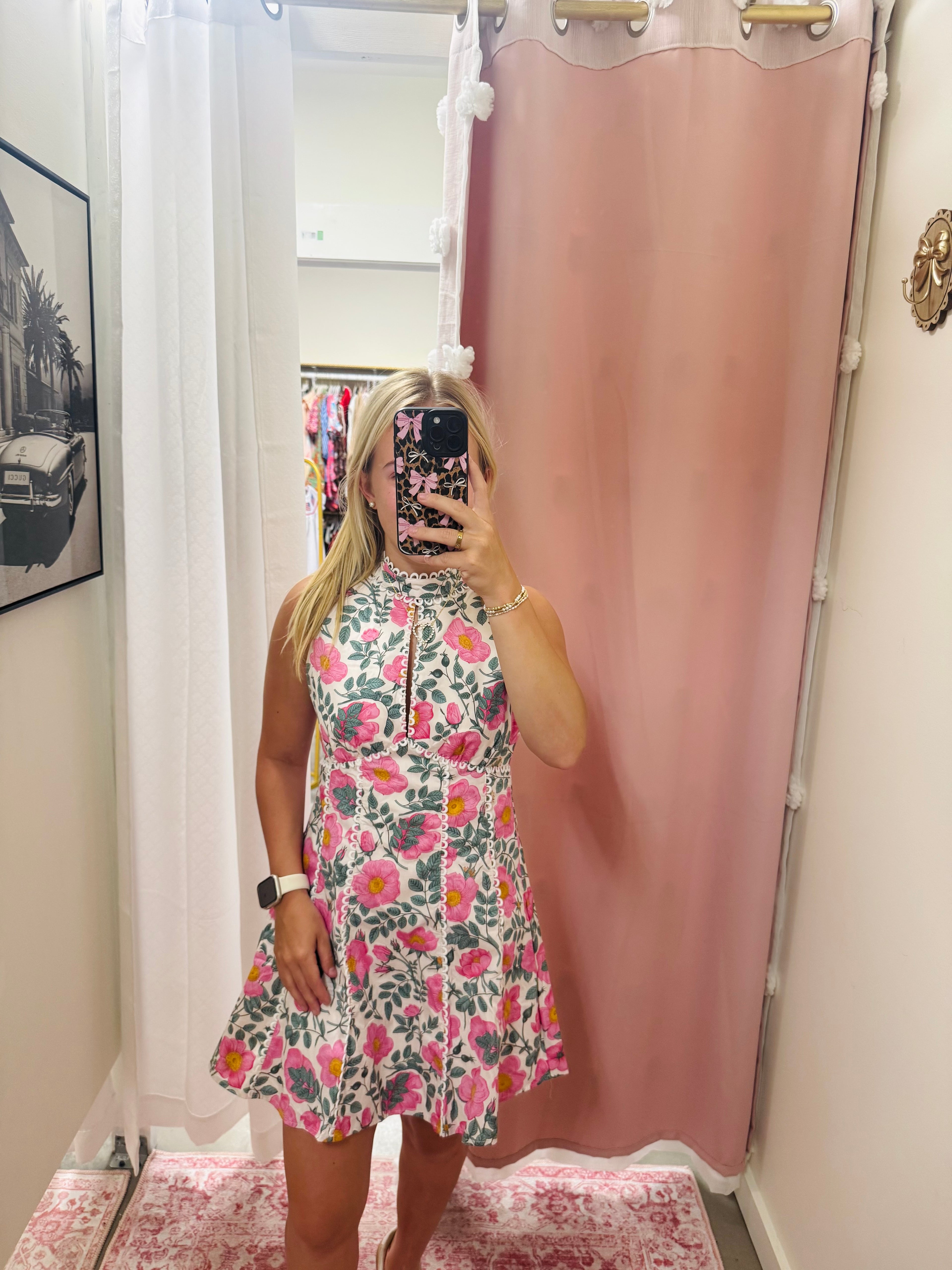 Open Back Floral Dress
