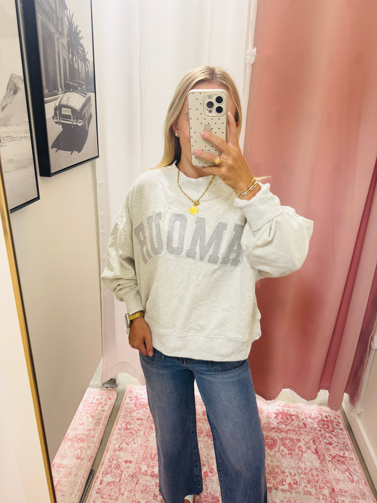 Grey Amour Mockneck