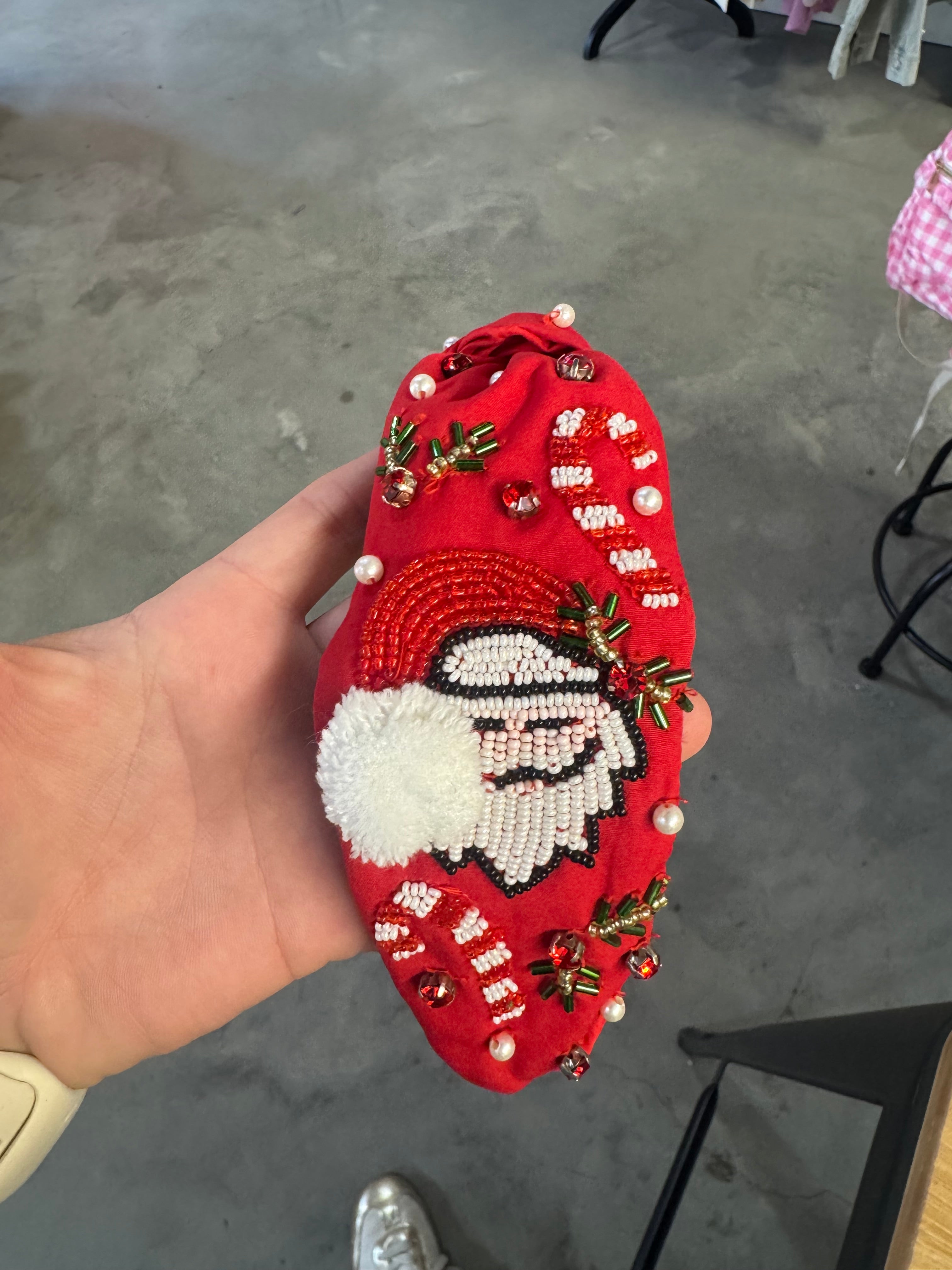 Beaded Santa Headband