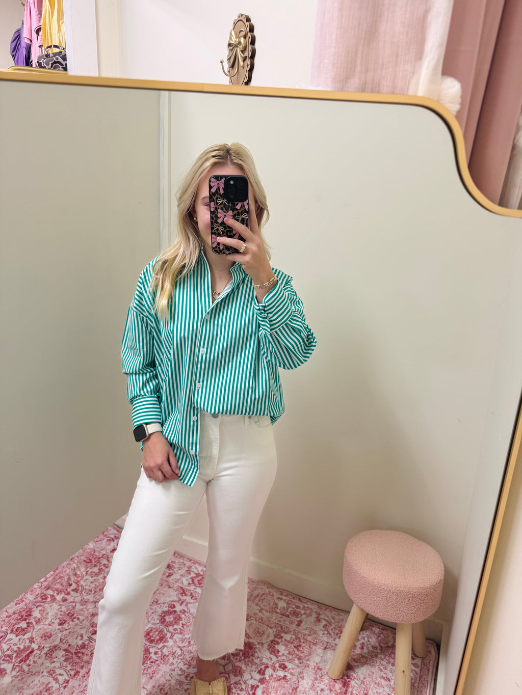 Green Striped Long Sleeve