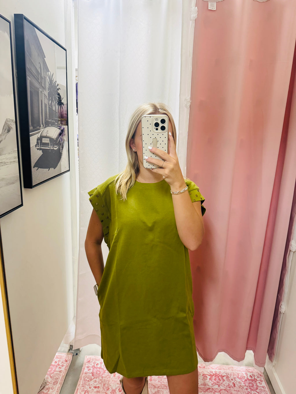 Green Studded Dress