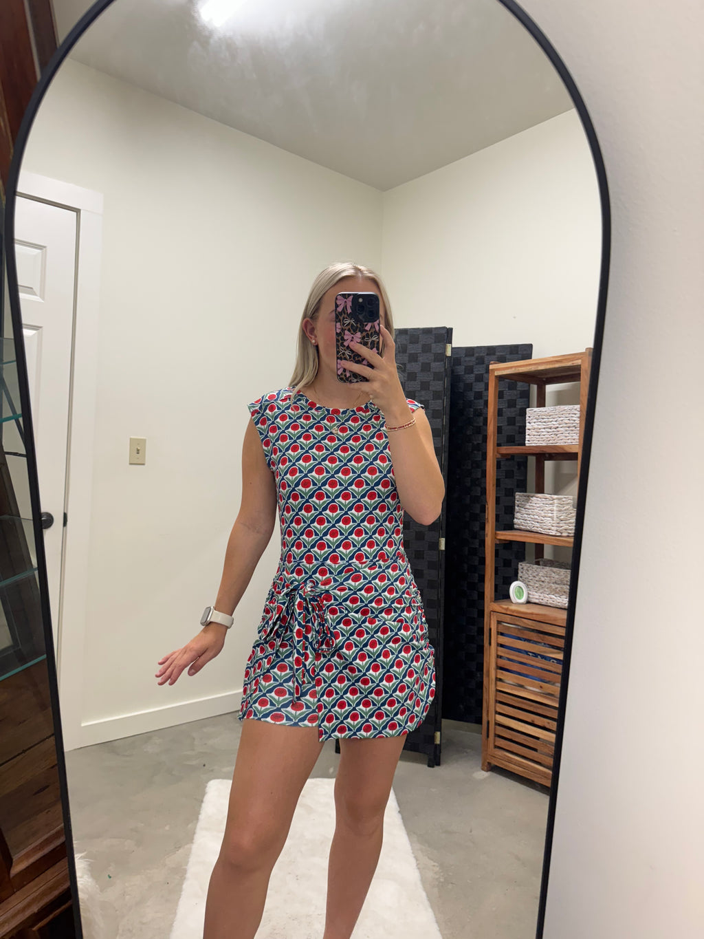 Navy Floral Athletic Dress