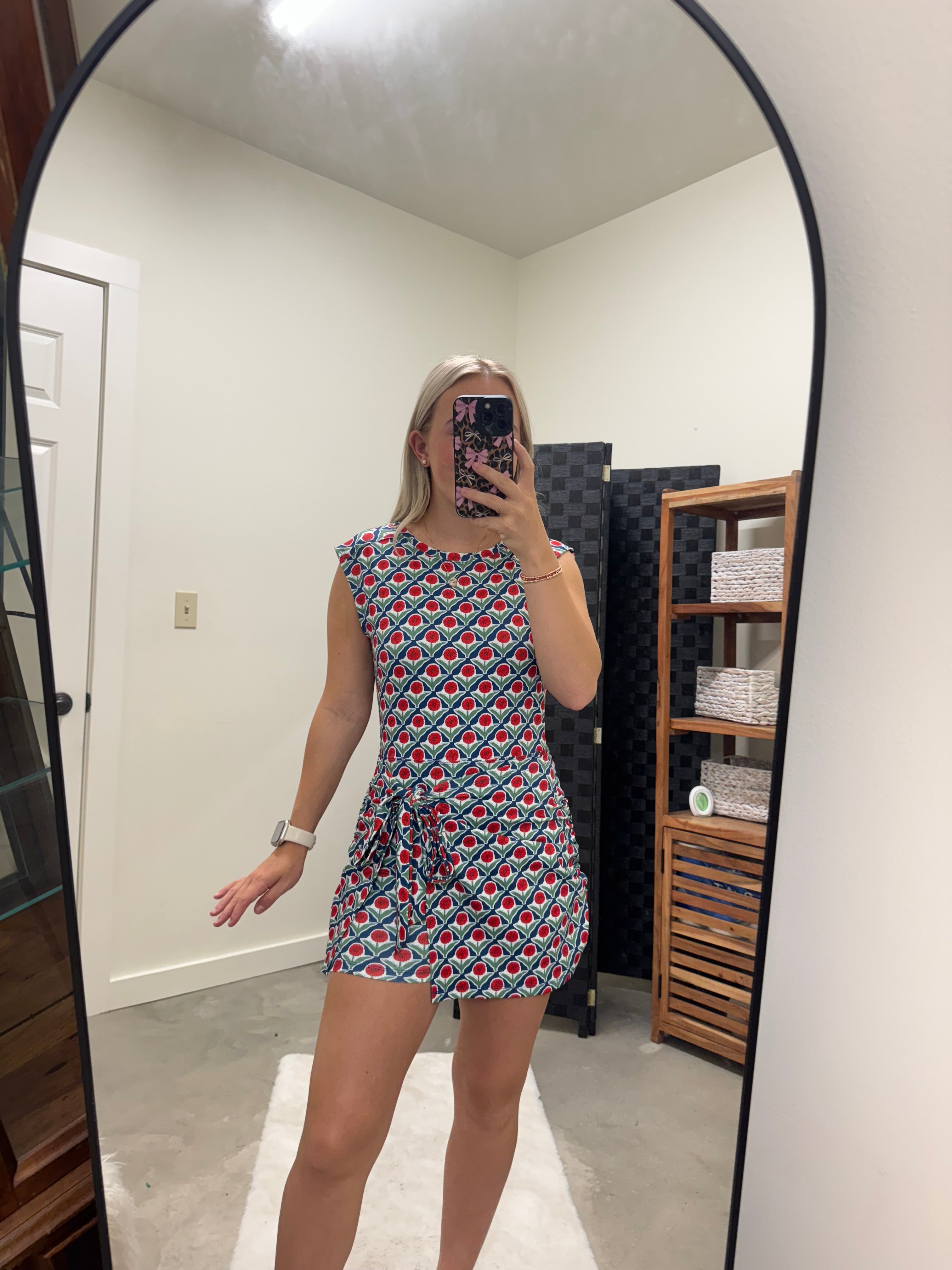 Navy Floral Athletic Dress