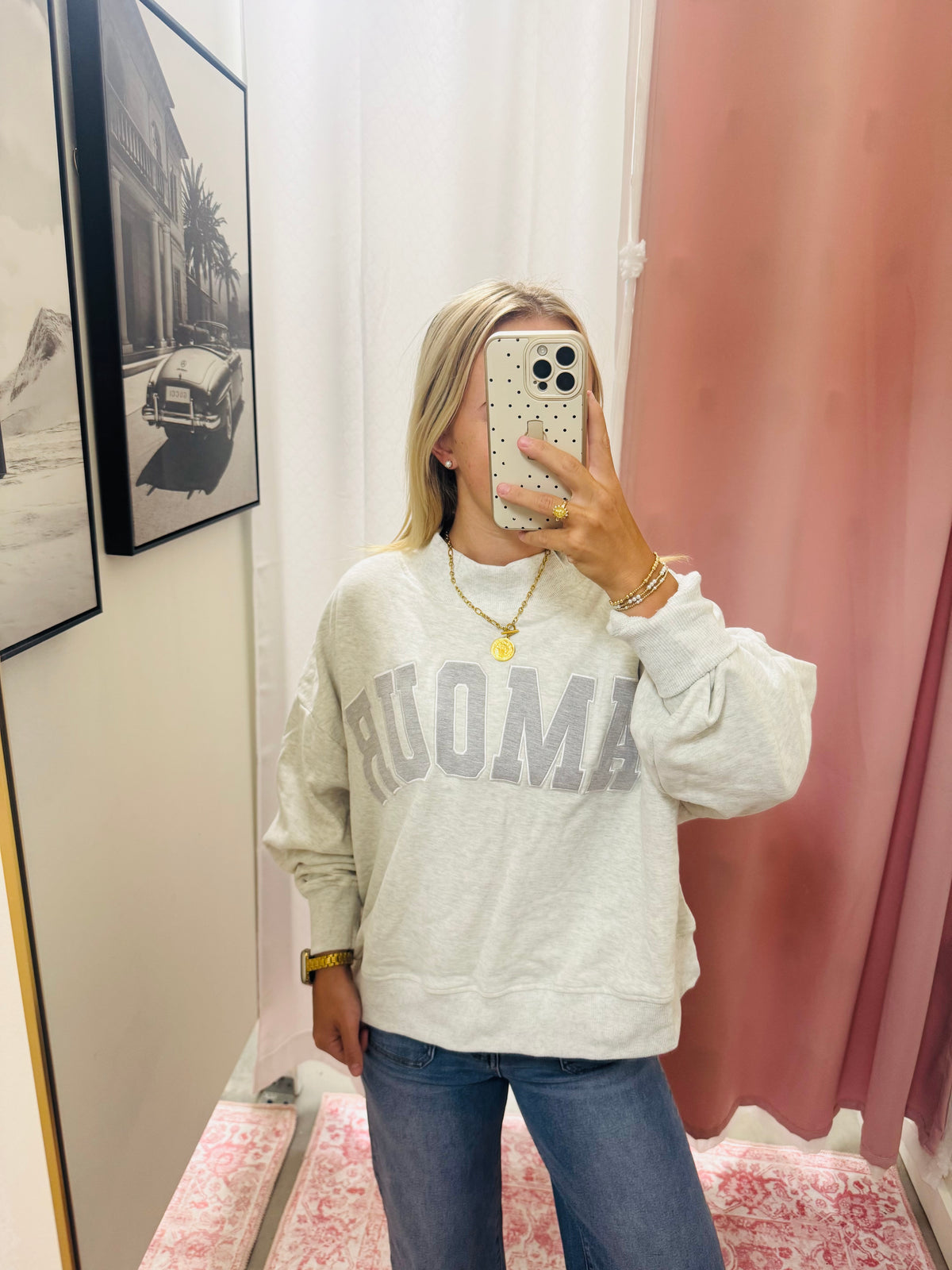 Grey Amour Mockneck