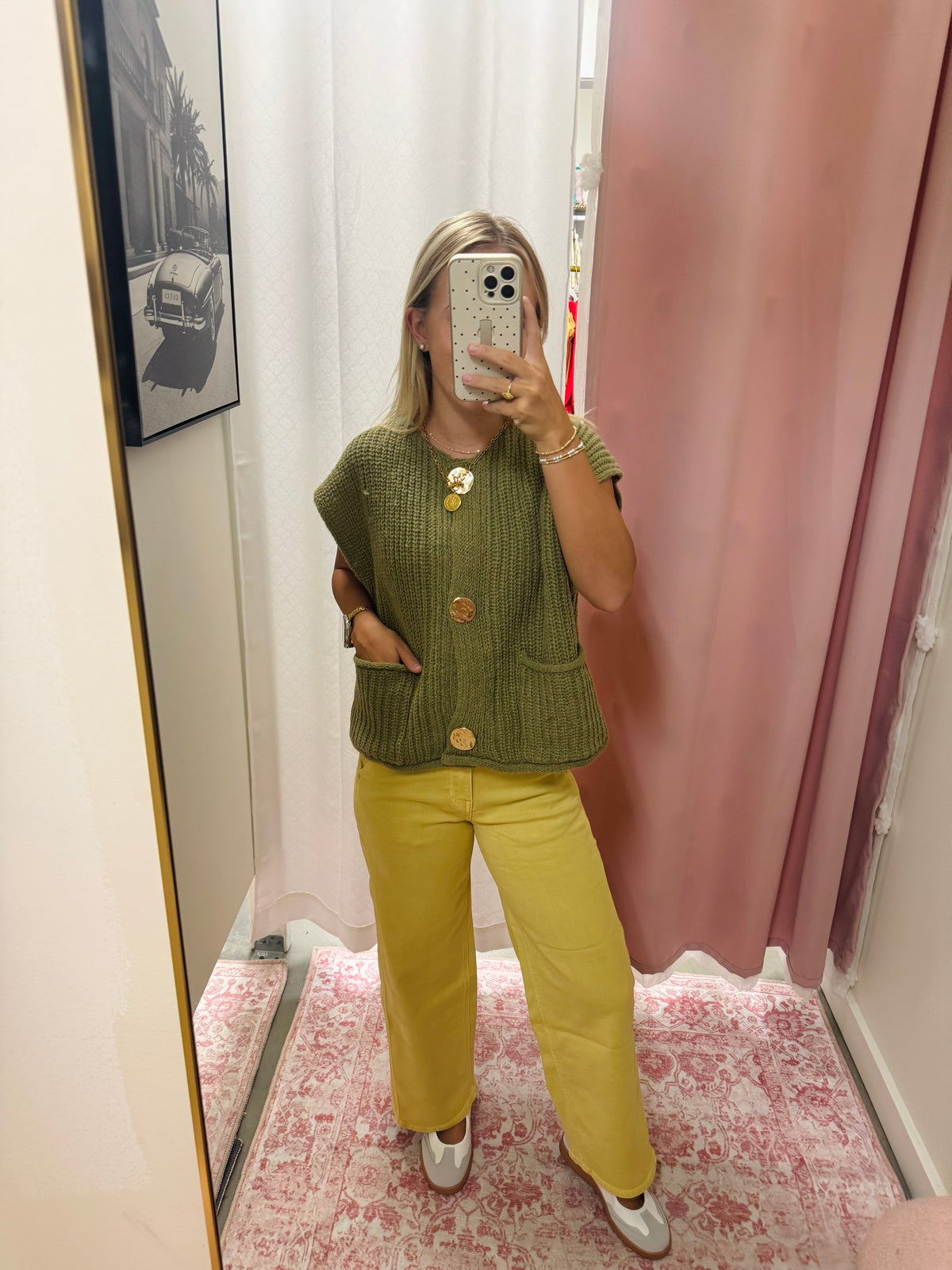 Golden Yellow Straight Leg Jean