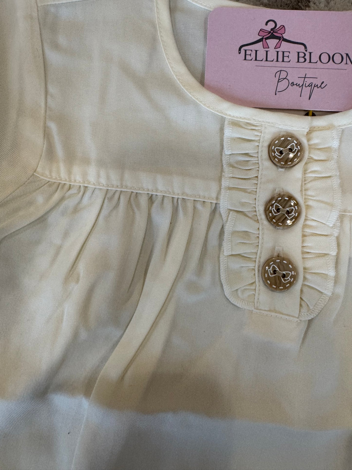 White Flowy Top