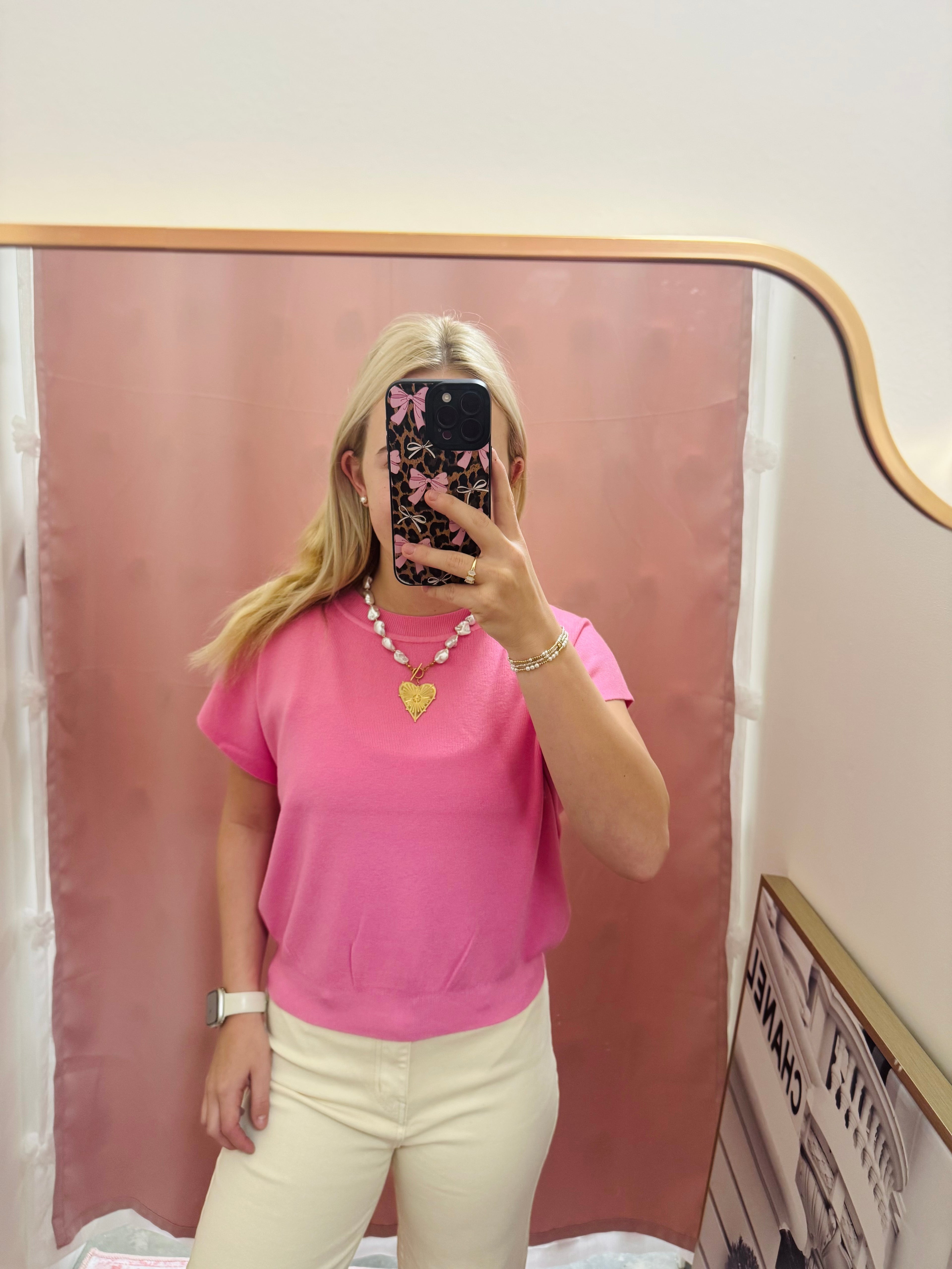 Pearly Pink Bubble Sweater