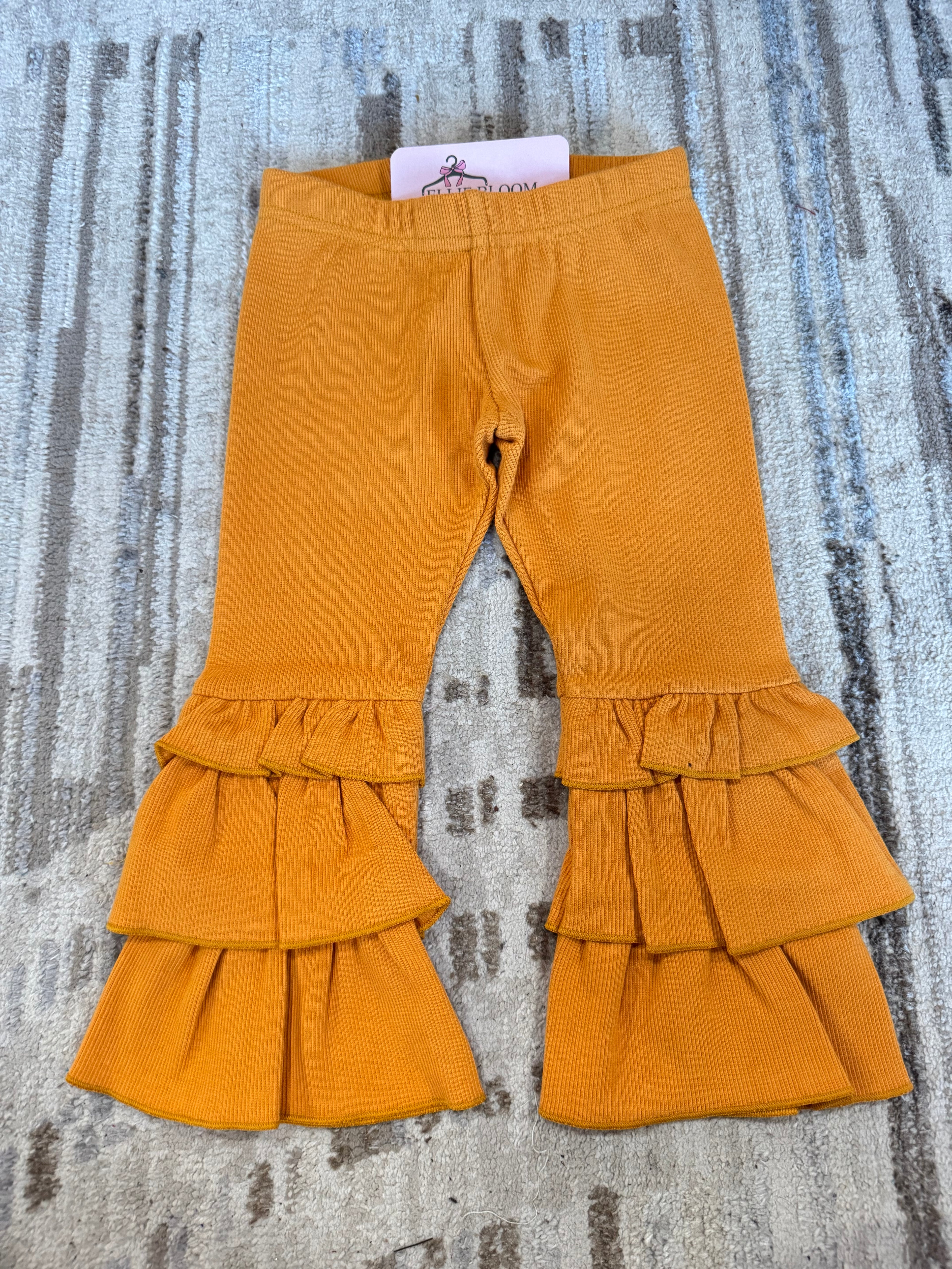 Burnt Orange Flutter Pants