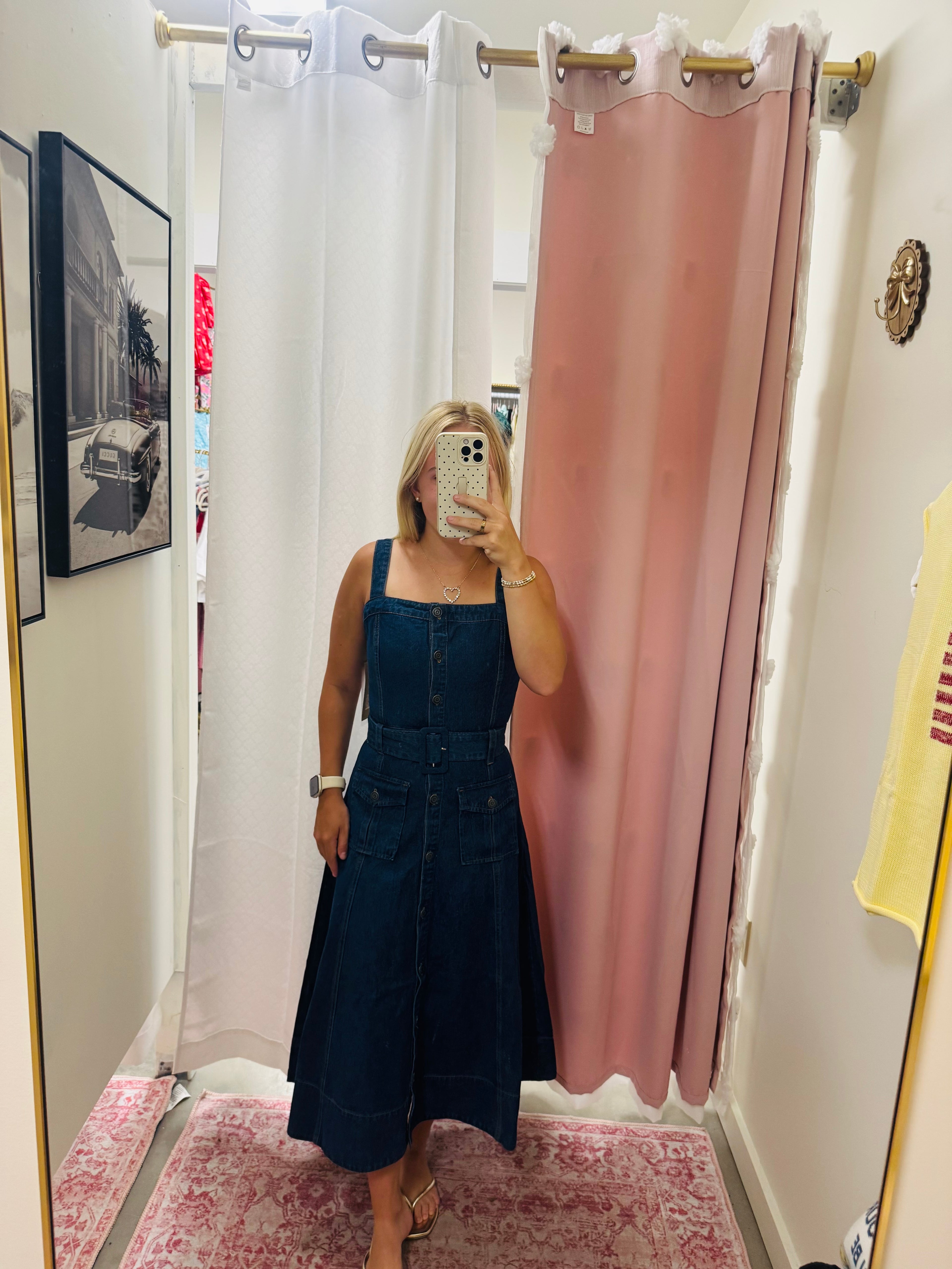Maxi Denim Dress With Belt
