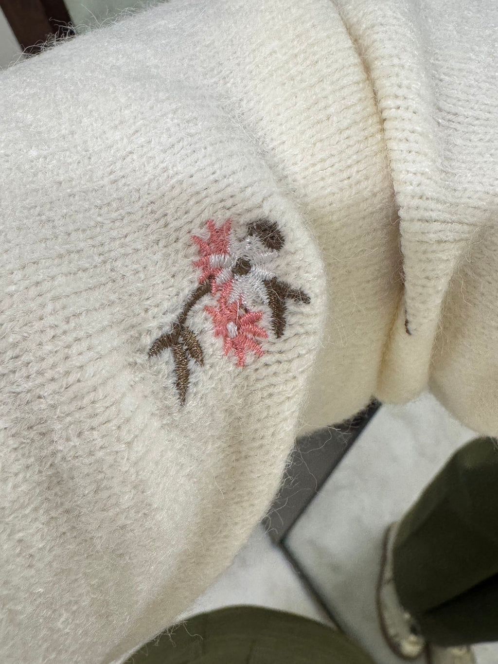 Embroidered Flower Sweater