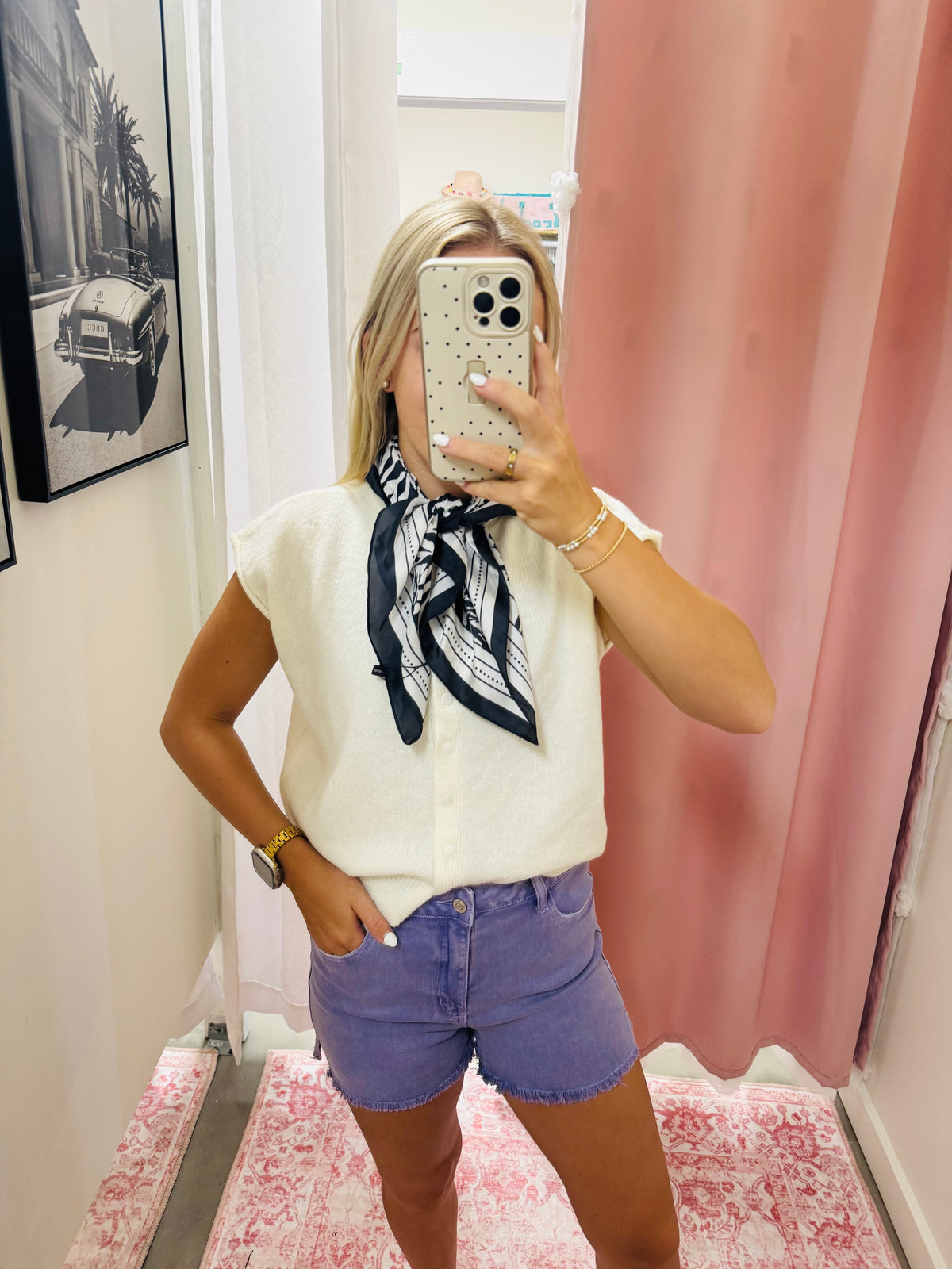 Violet Purple Jean Shorts
