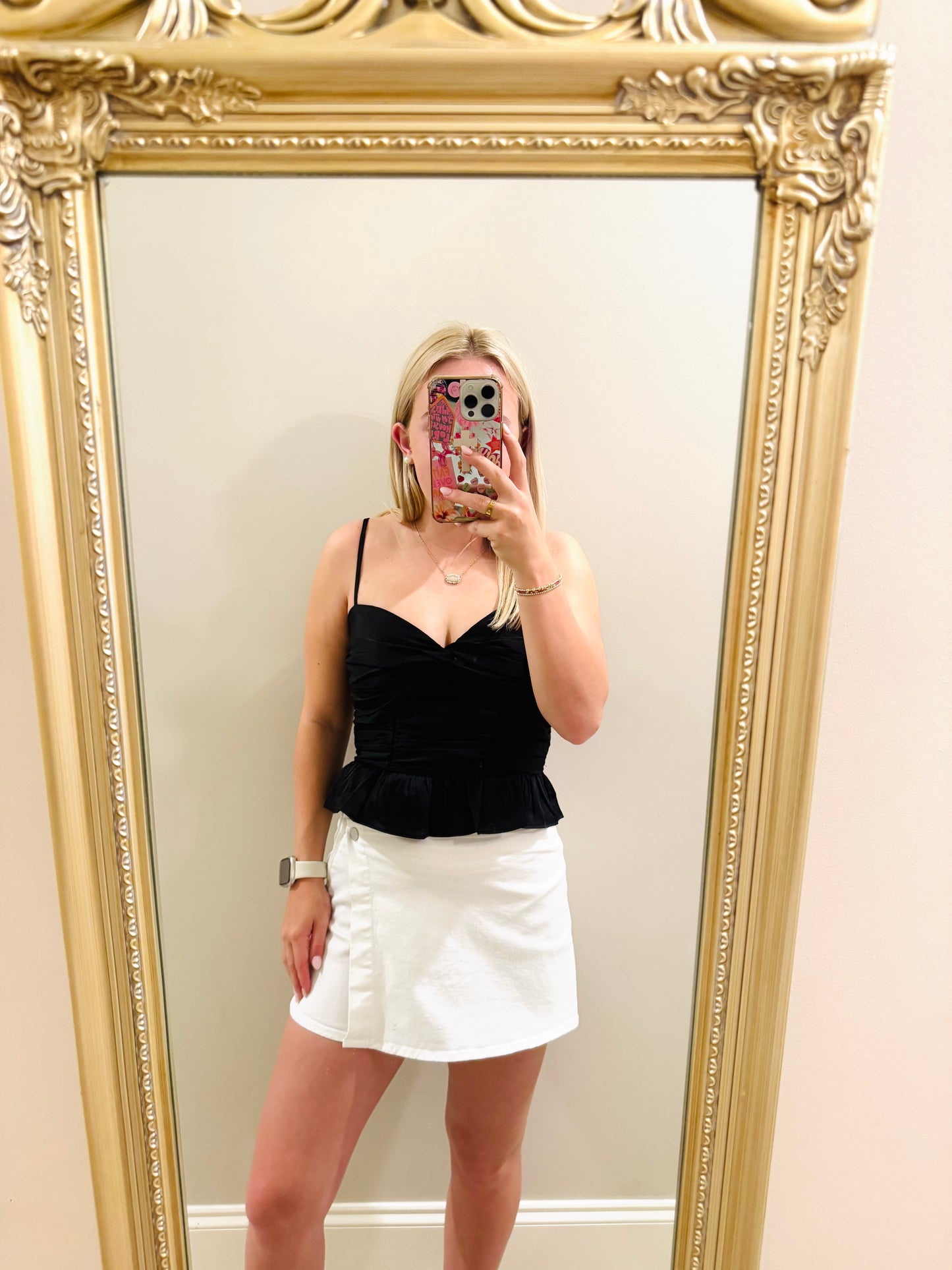 White Wrap Skort