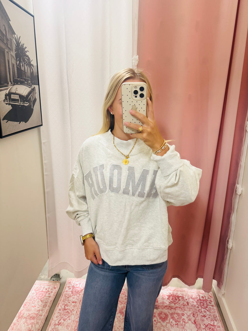 Grey Amour Mockneck