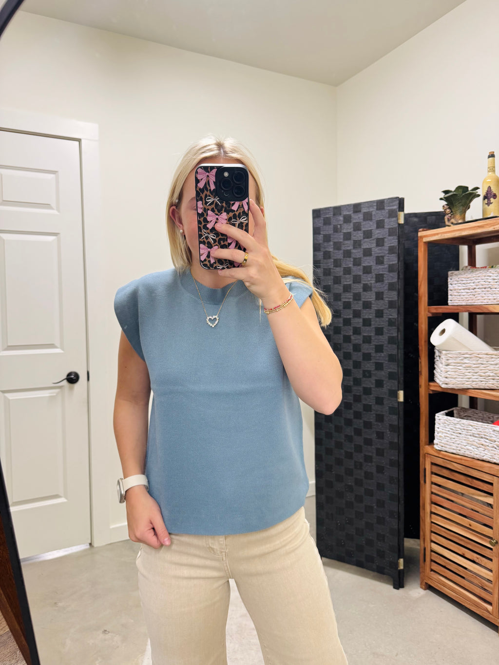 Blue Wash Soft Knit Sweater