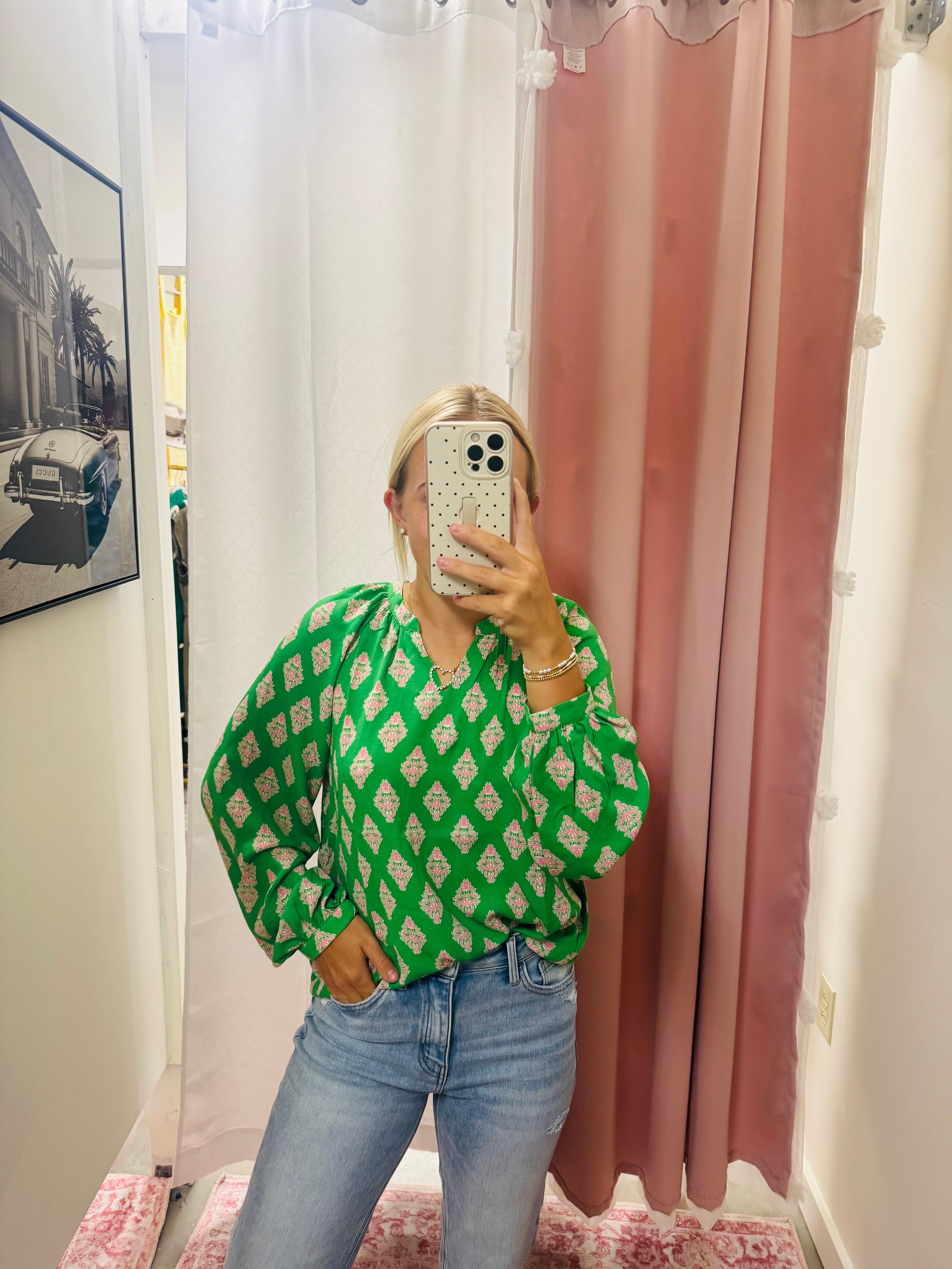 Green and Pink Long Sleeve