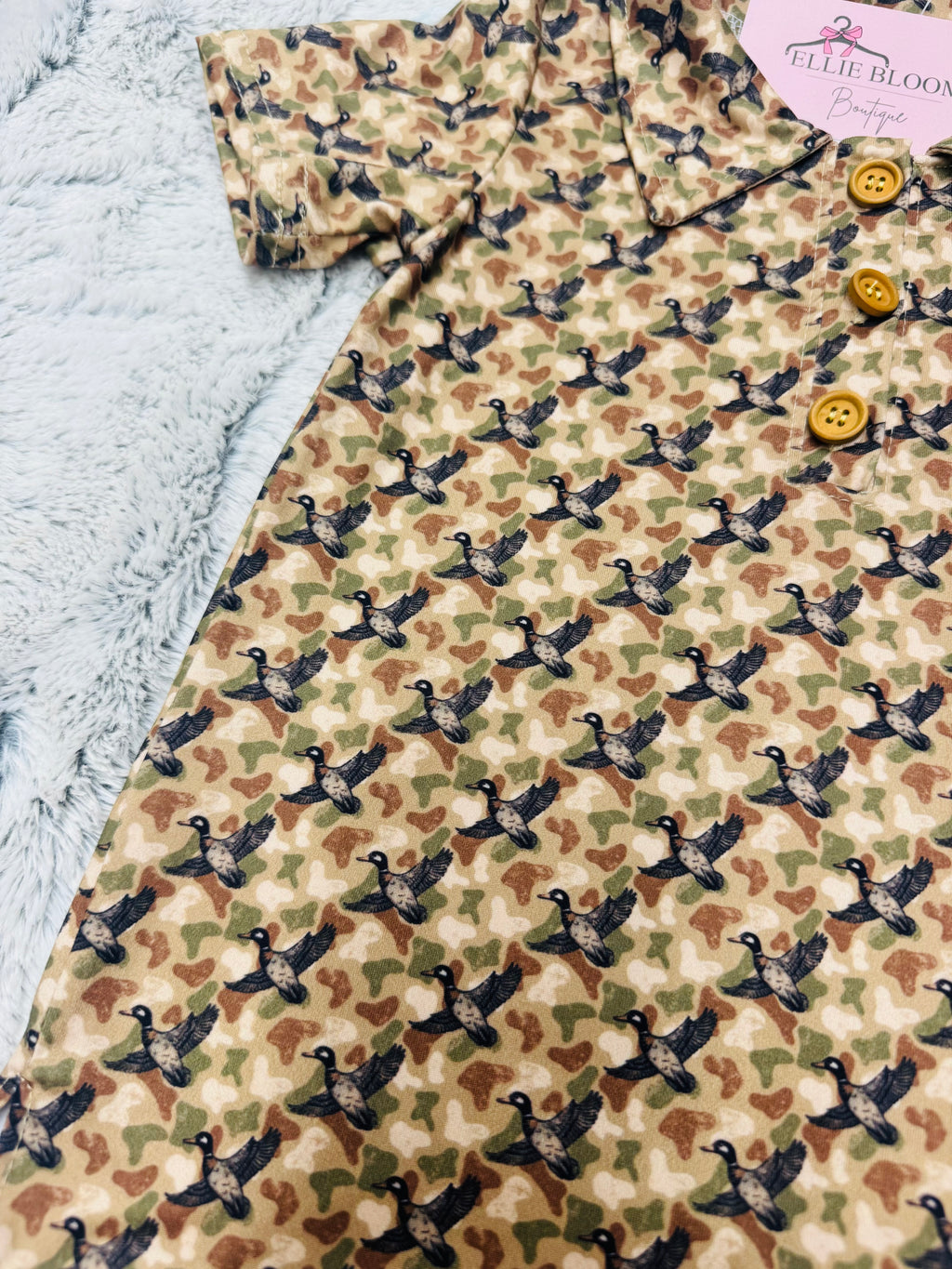 Boys Camo Duck Polo