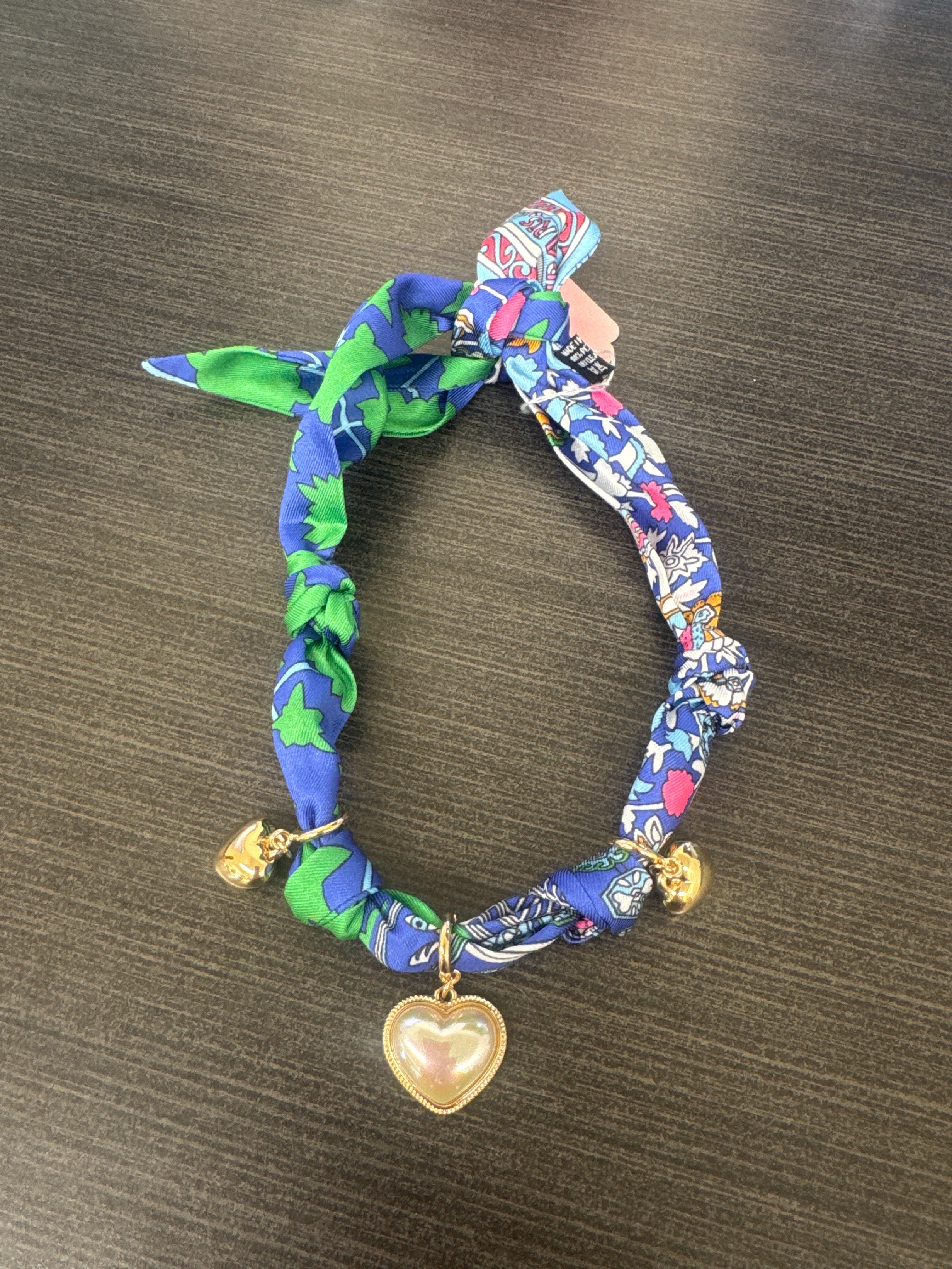 Green and Blue Scarf Necklace