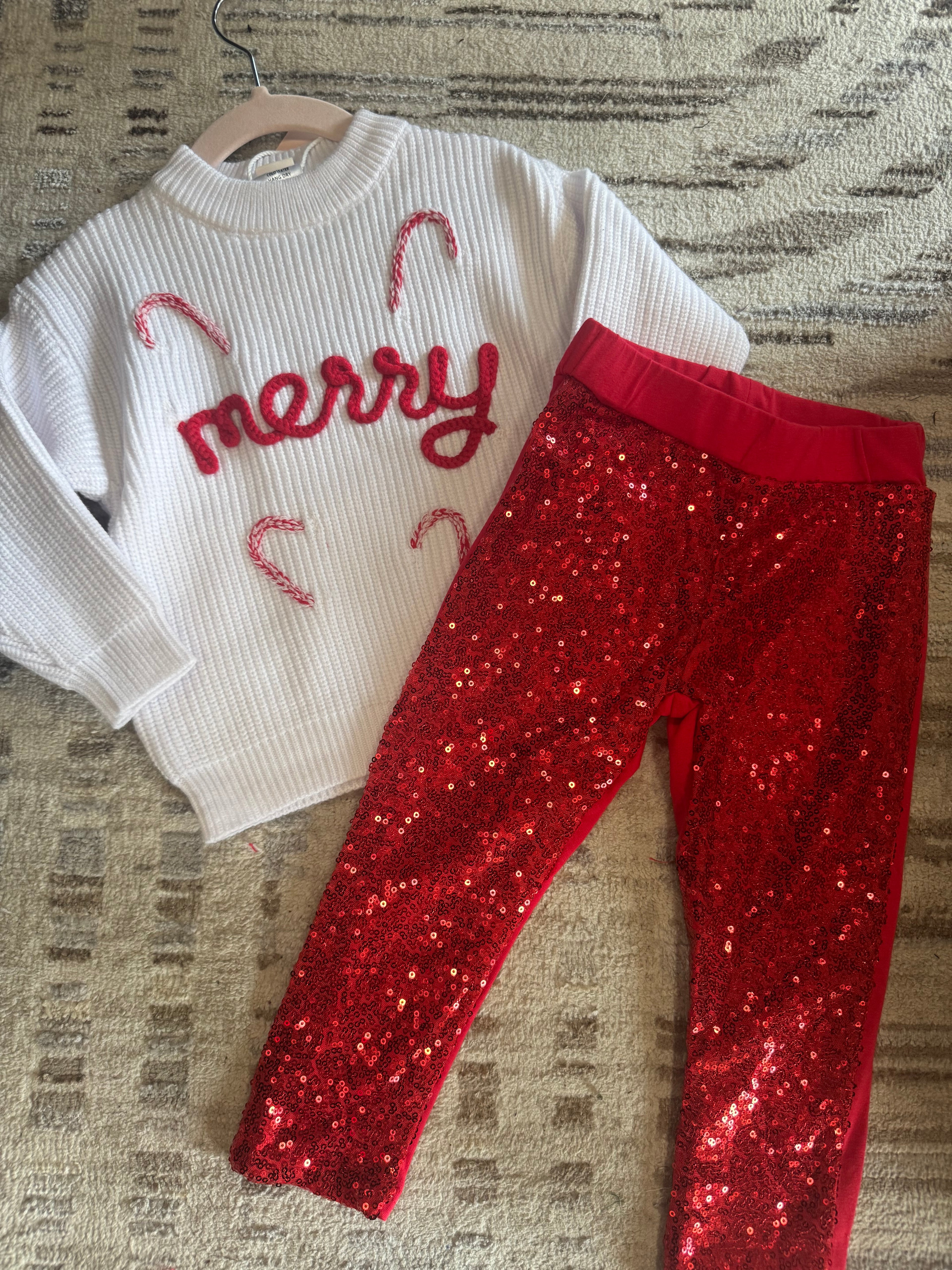 Candy Cane Sweater Set