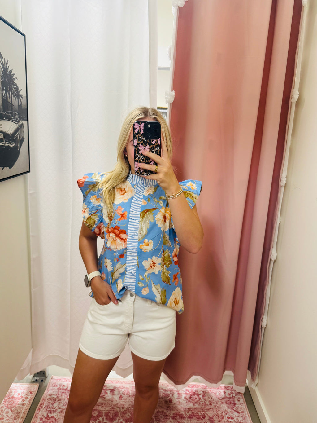 White Mom Denim Short
