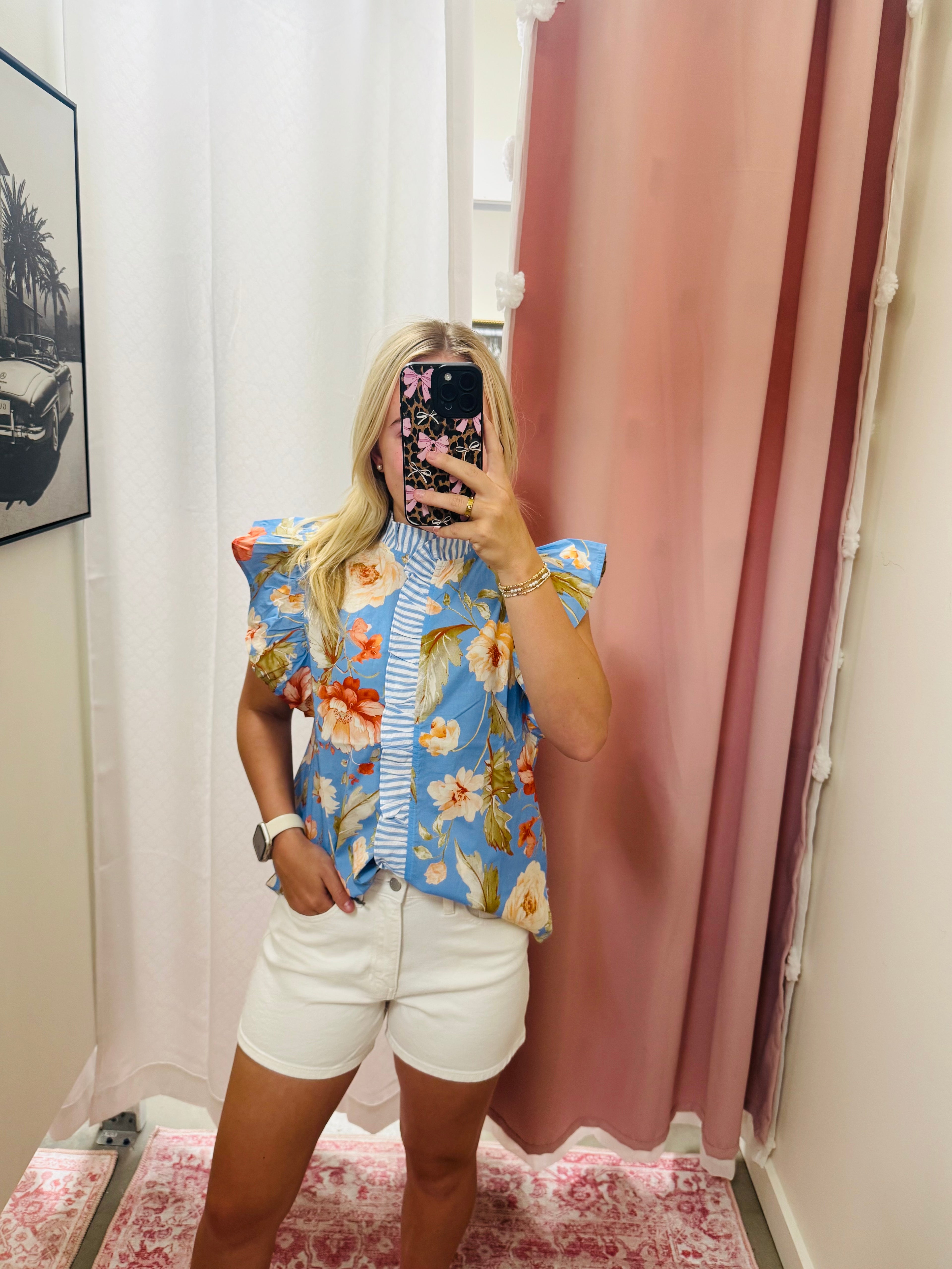 White Mom Denim Short
