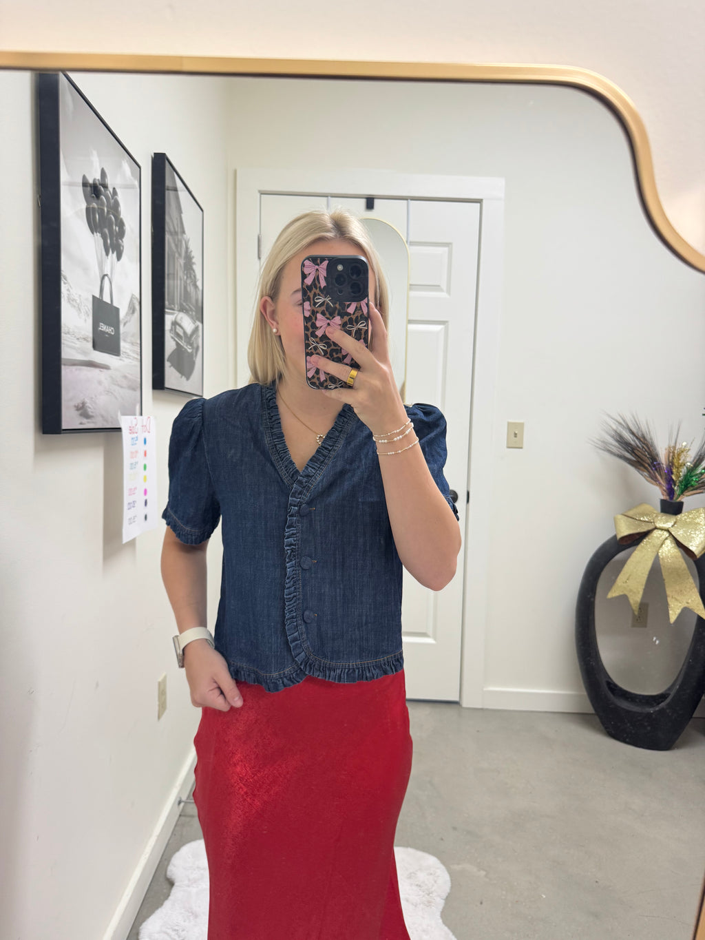 Jean Cropped Blouse