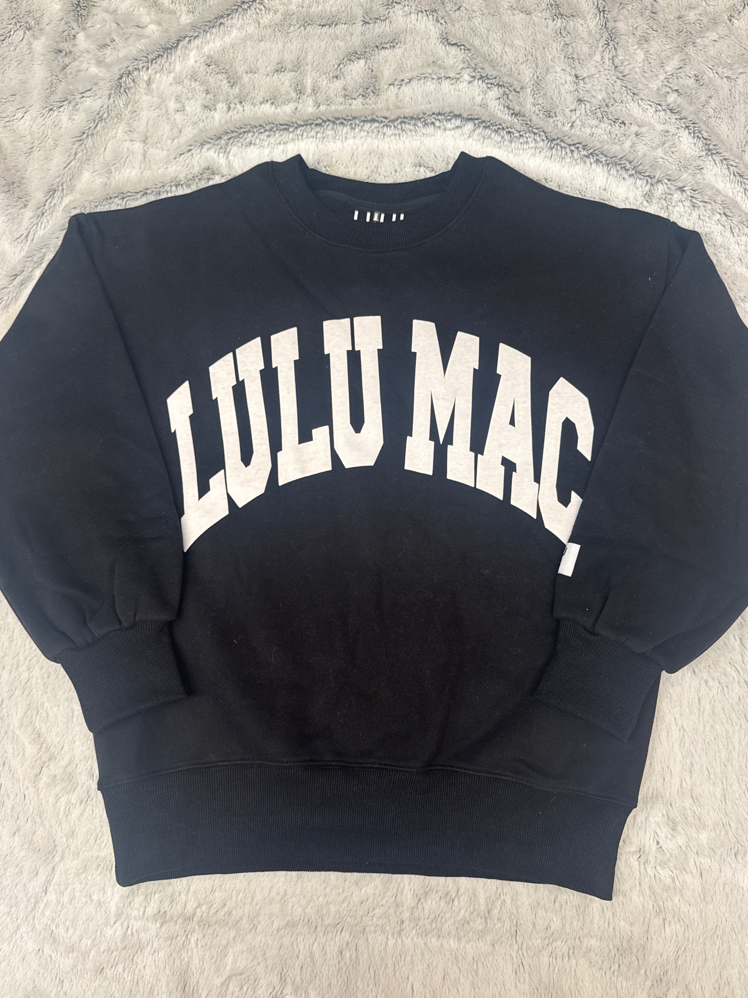 Black With White Puff Sweatshirt
