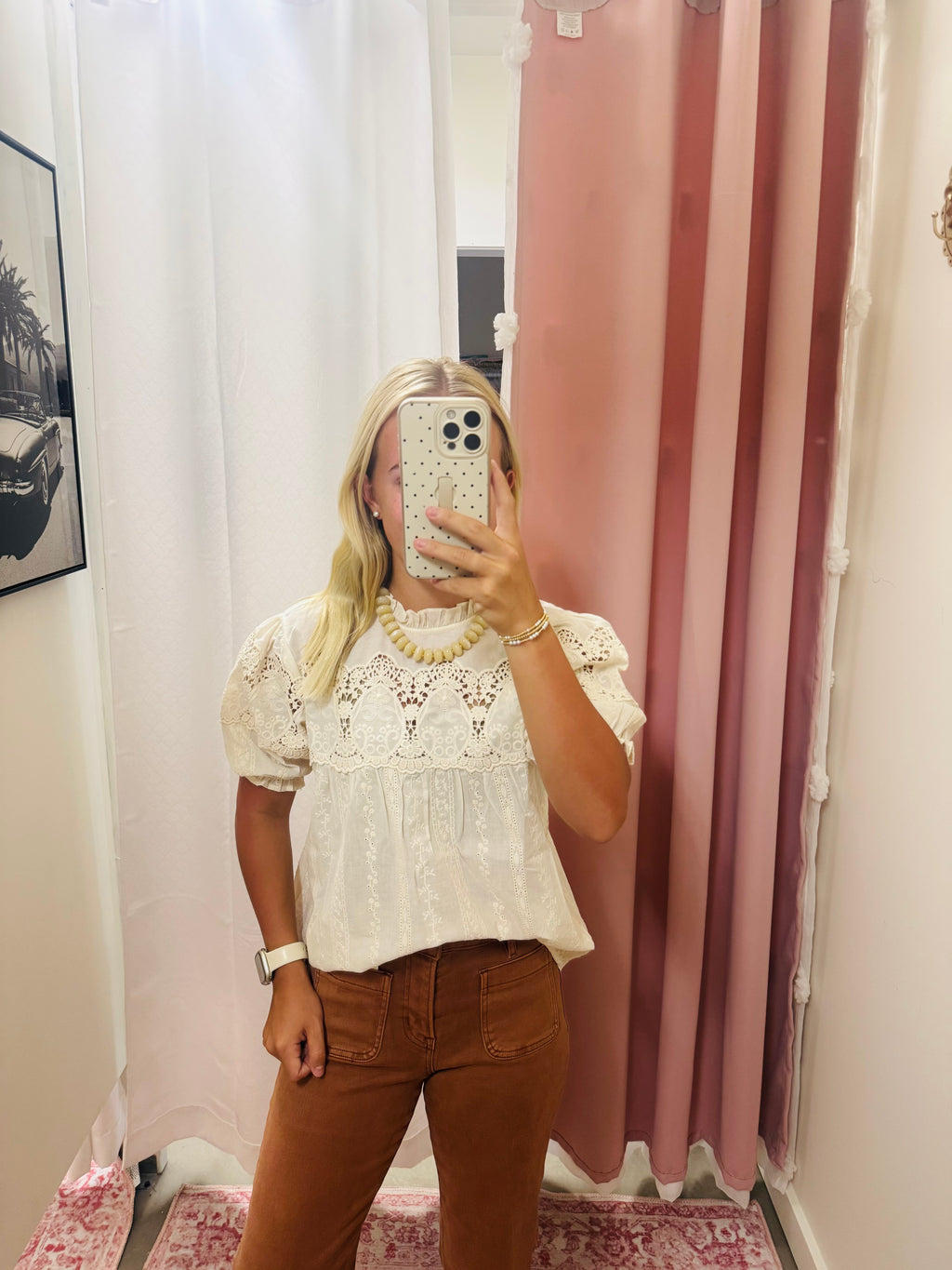 Off White Lace Blouse