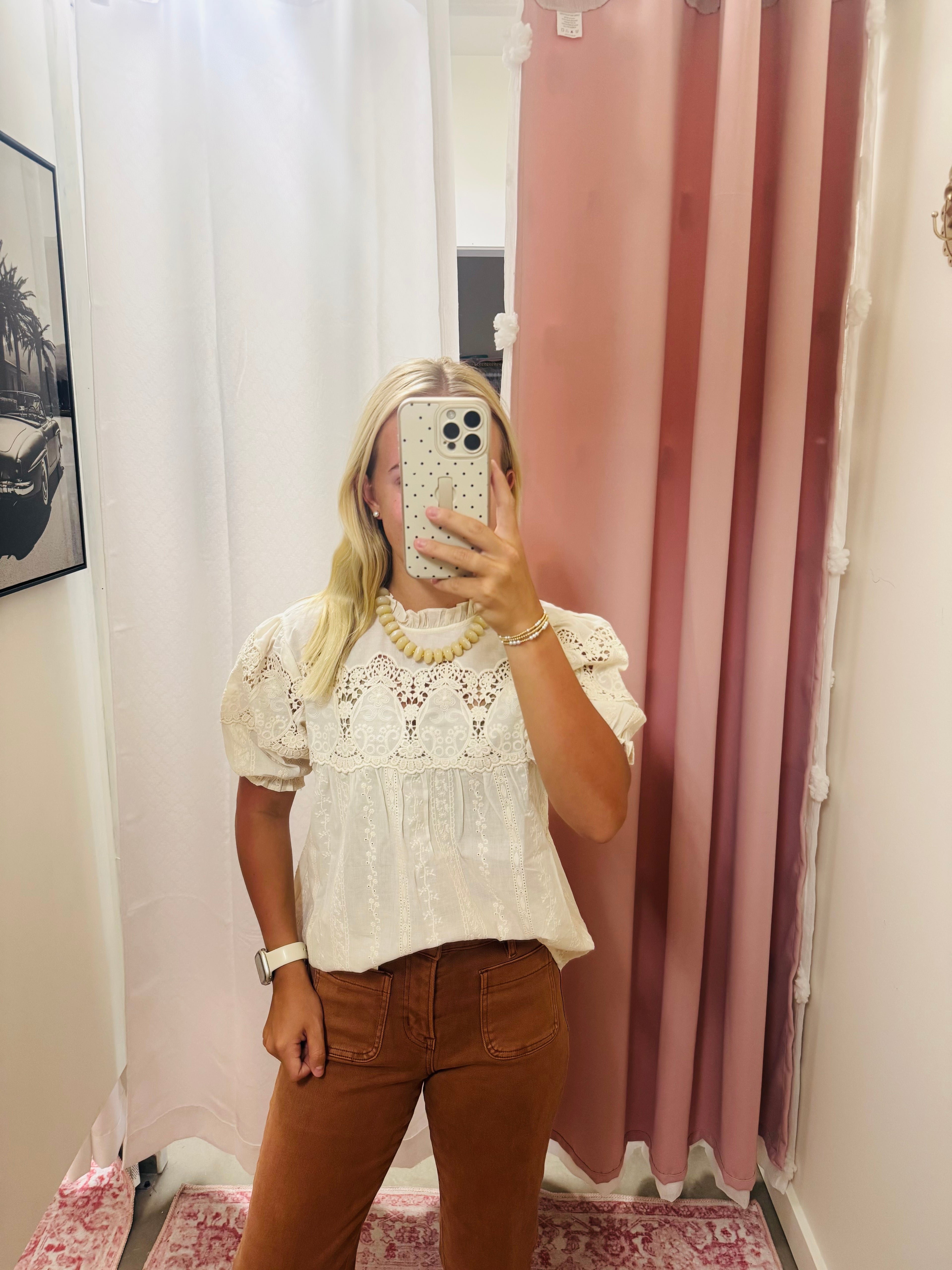 Off White Lace Blouse