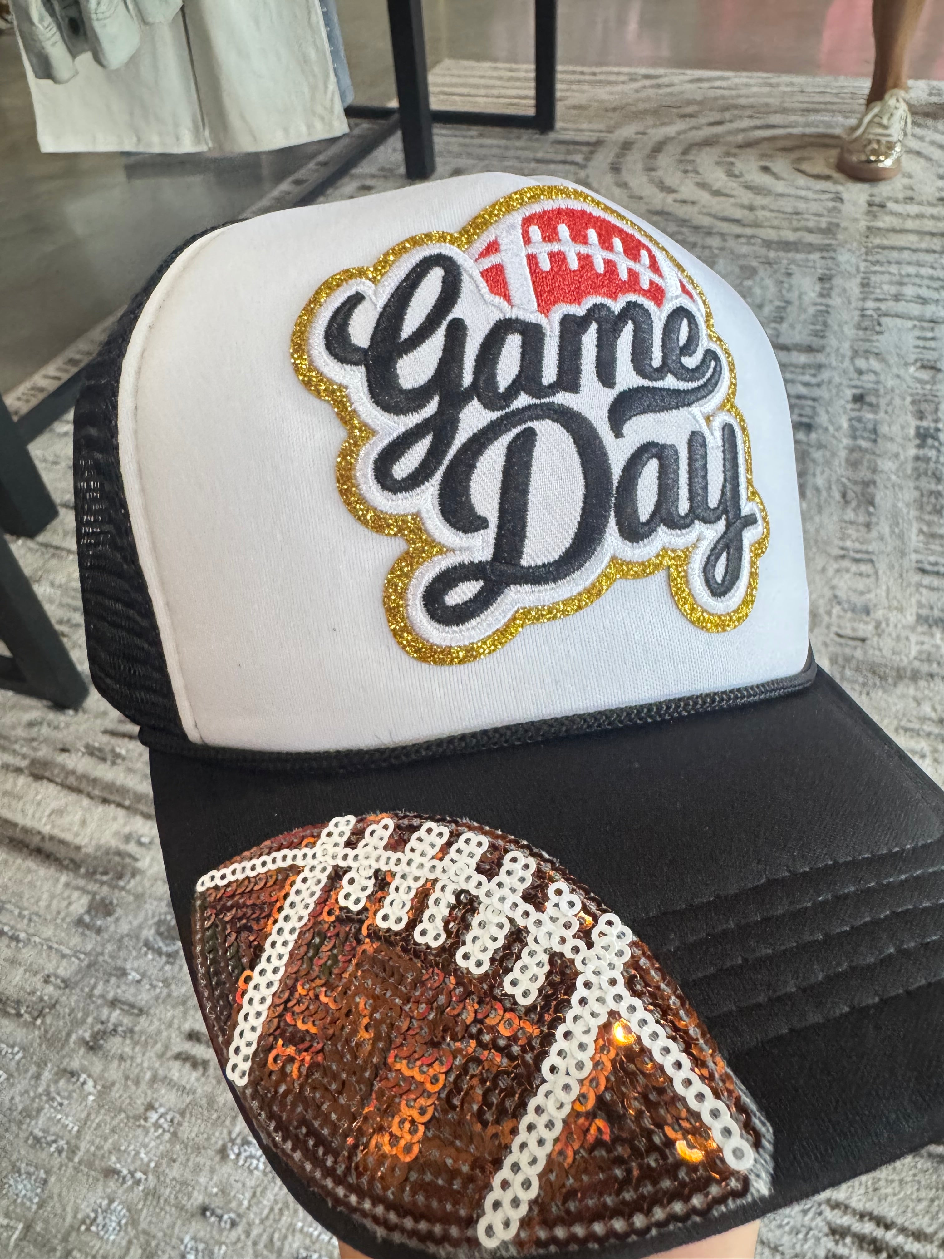 Black Football Game Day Trucker
