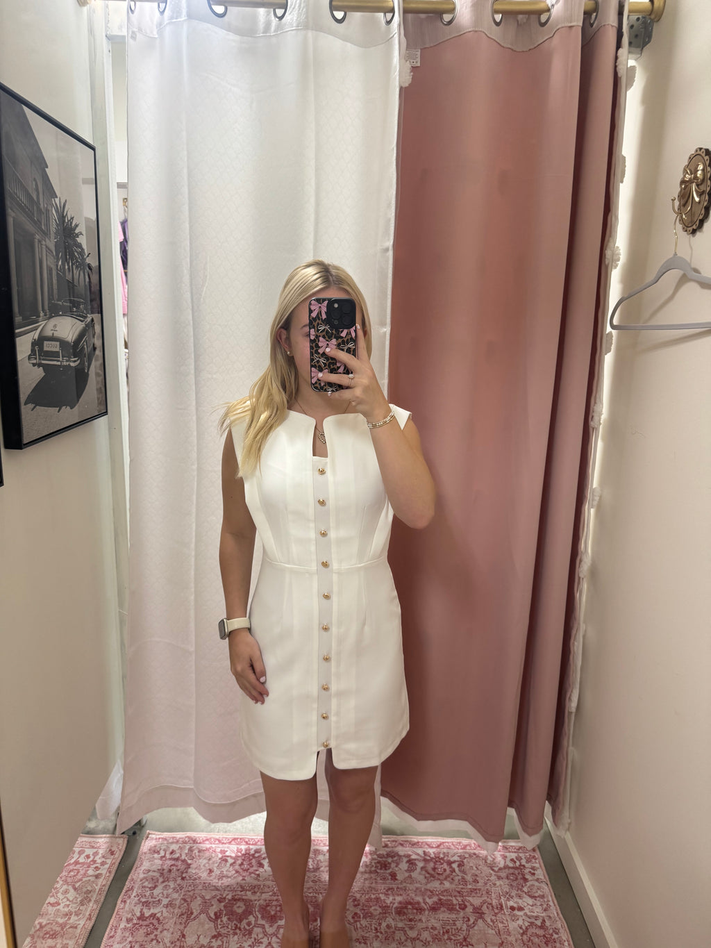 White Button Down Dress