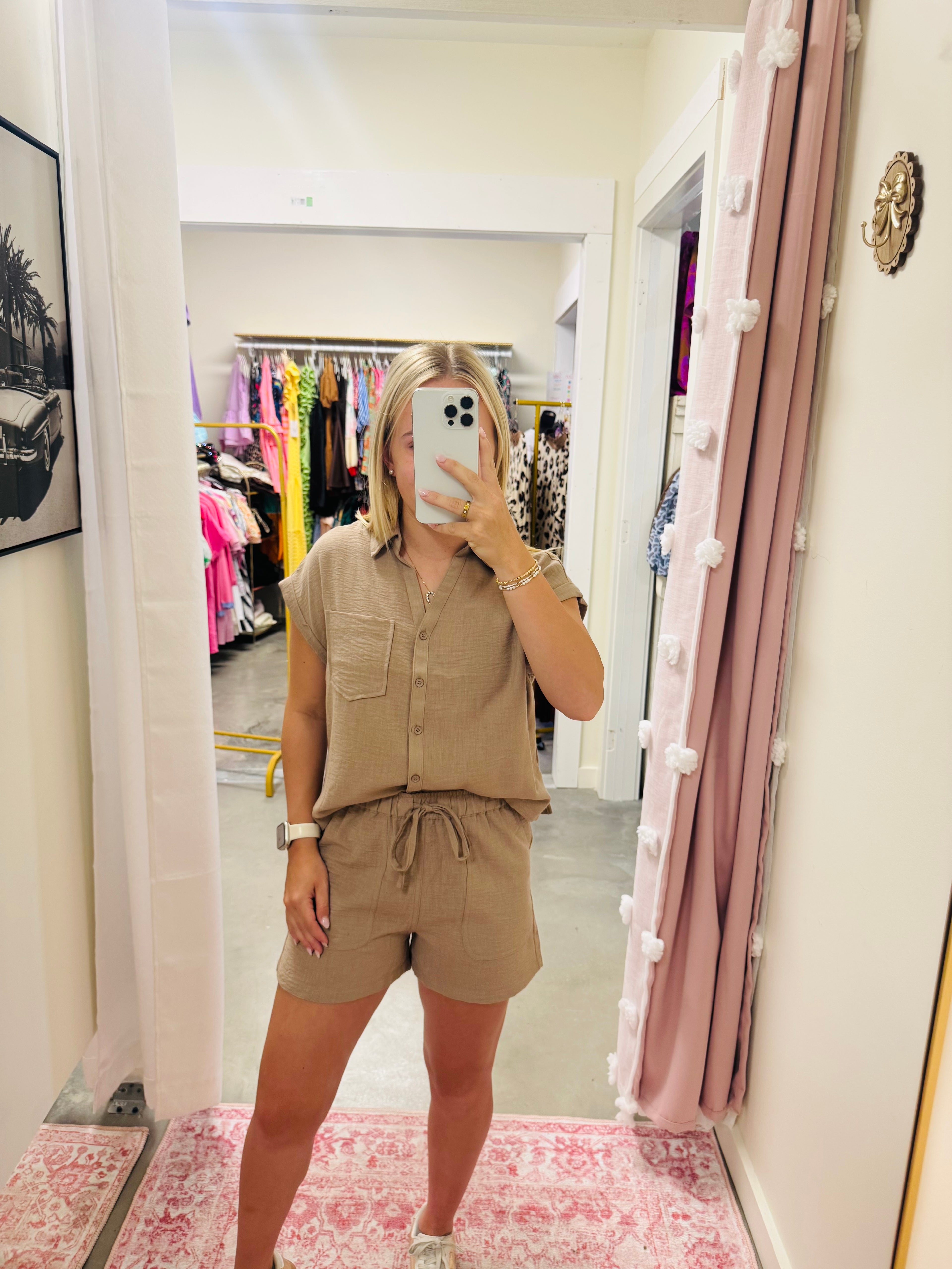 Khaki Linen Set