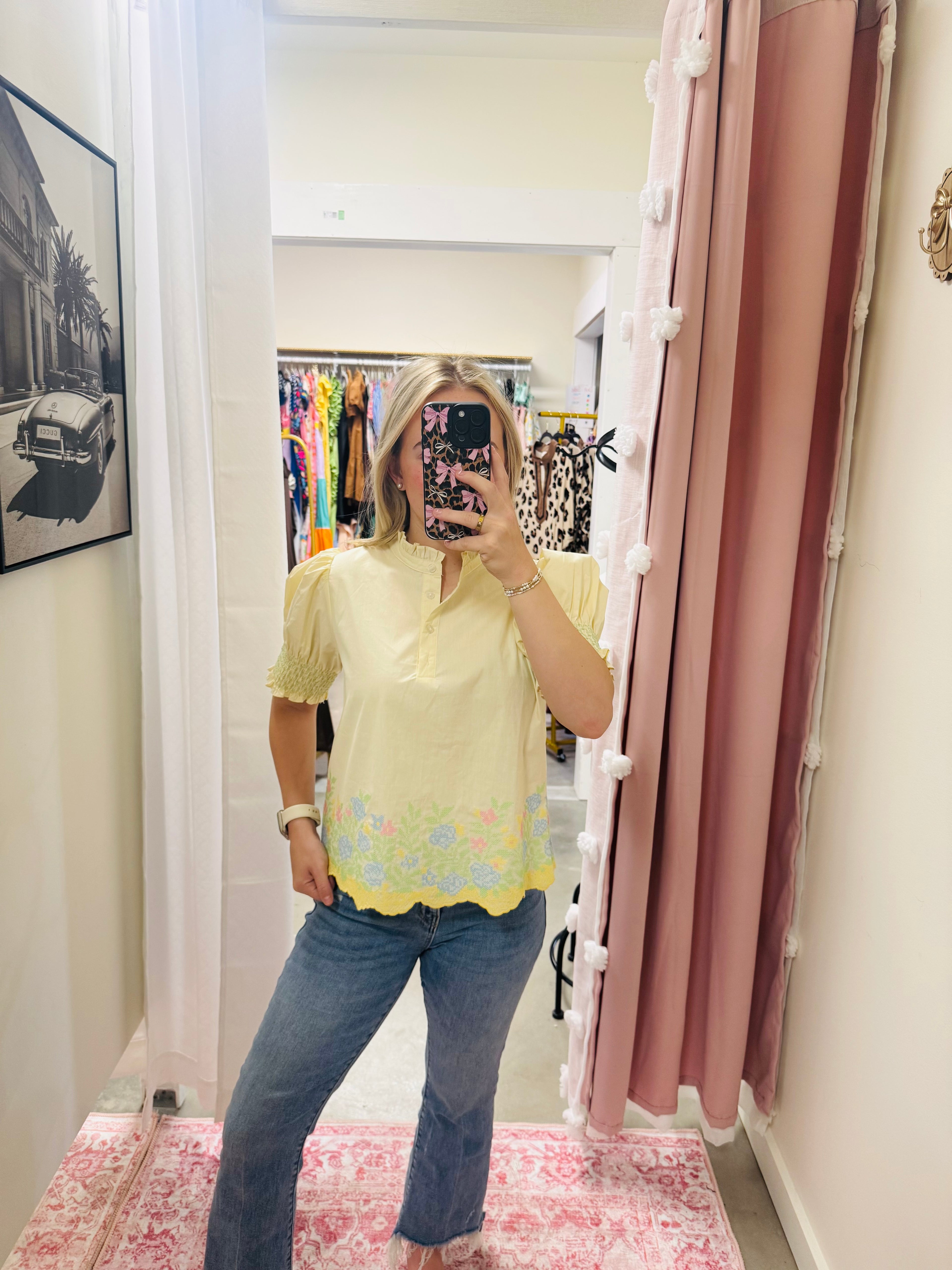 Floral Smocked Spring Blouse