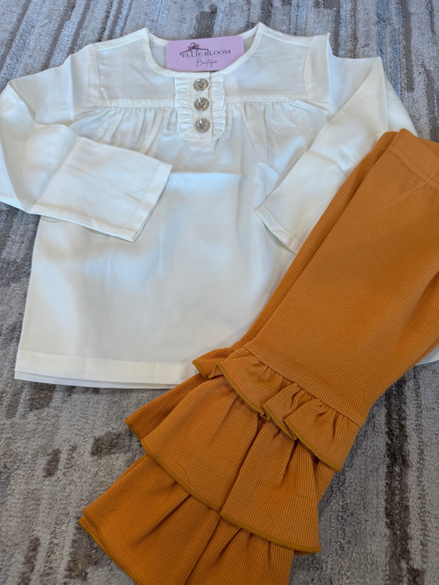 Burnt Orange Flutter Pants