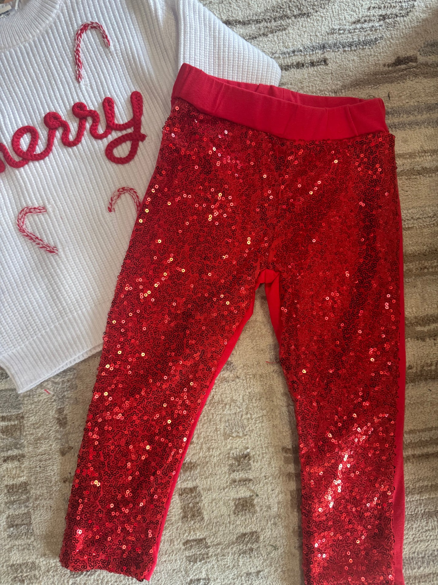 Candy Cane Sweater Set