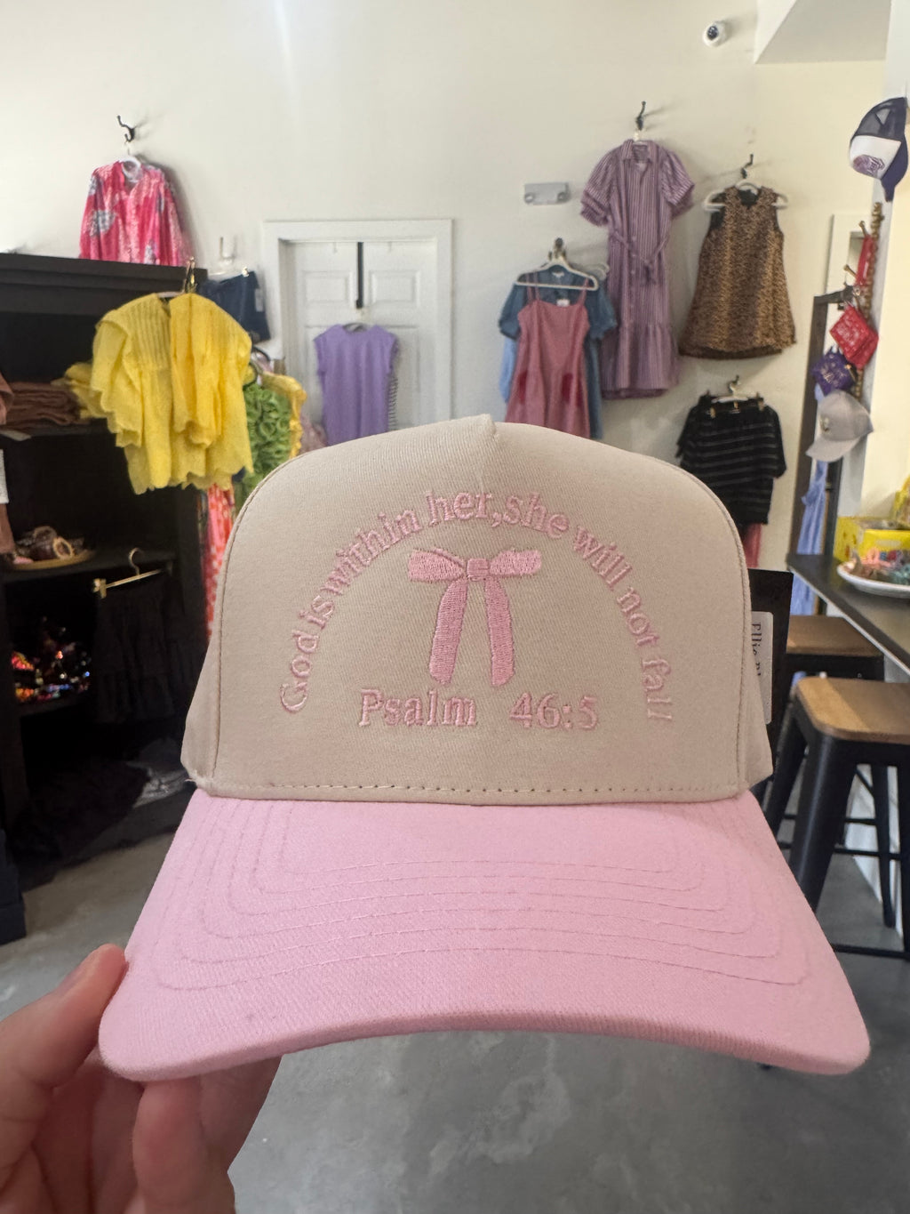 Pink God is Within Her Hat