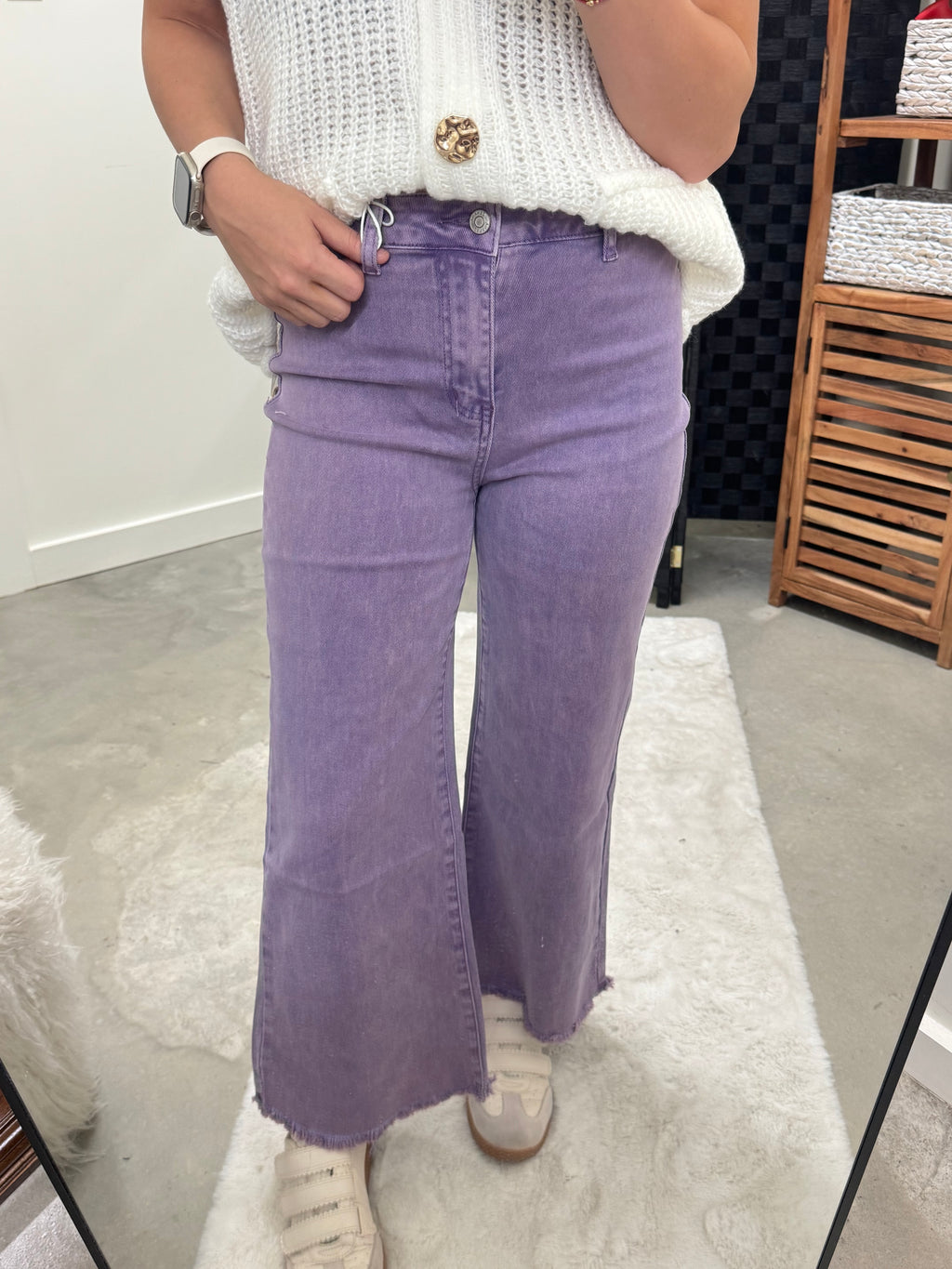 Purple Cropped Jean