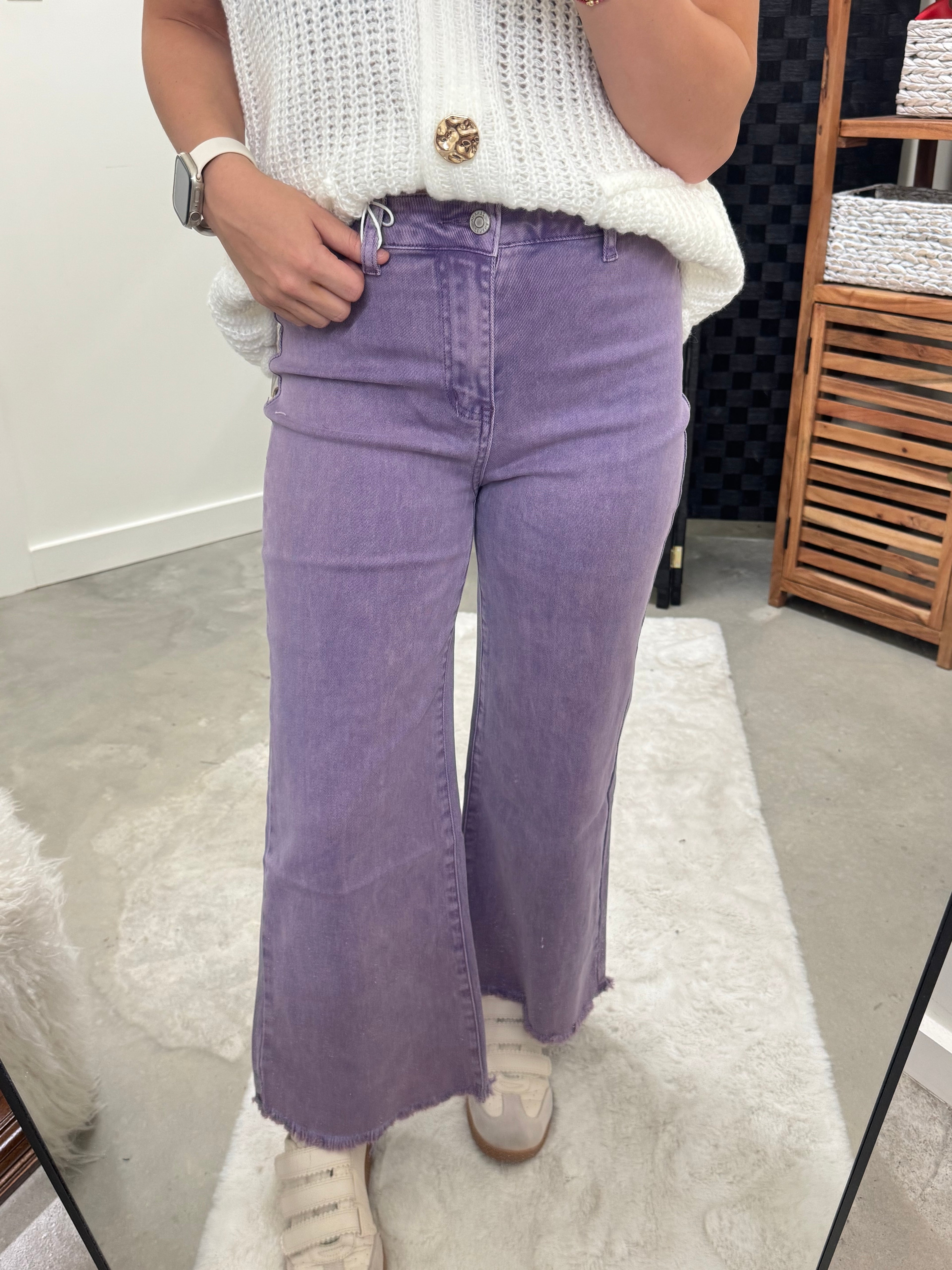 Purple Cropped Jean