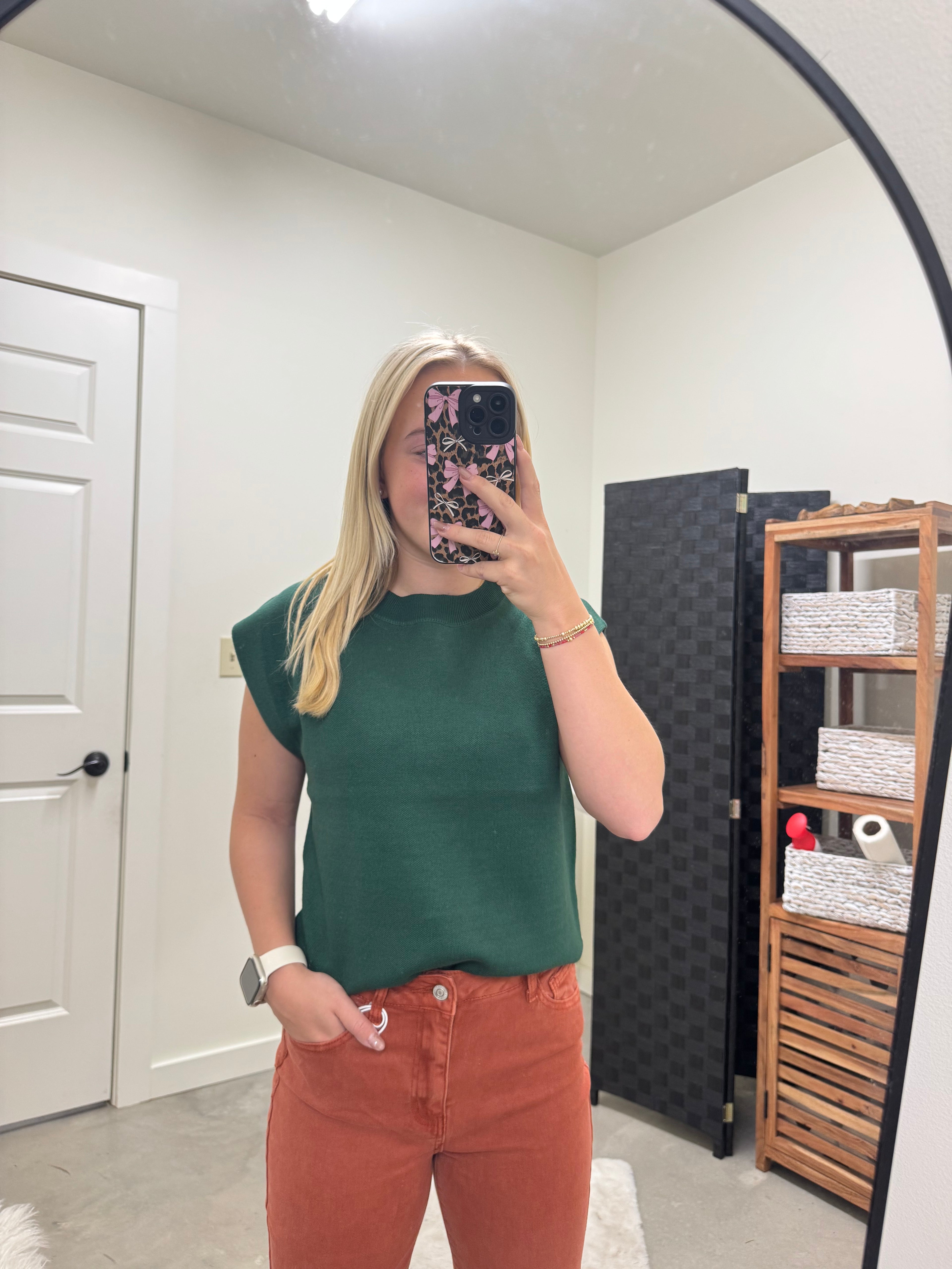 Dark Green Soft Knit Sweater