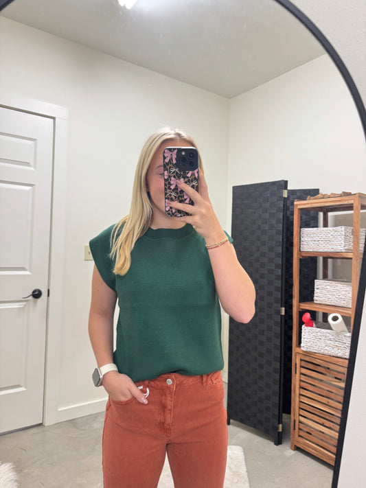 Dark Green Soft Knit Sweater