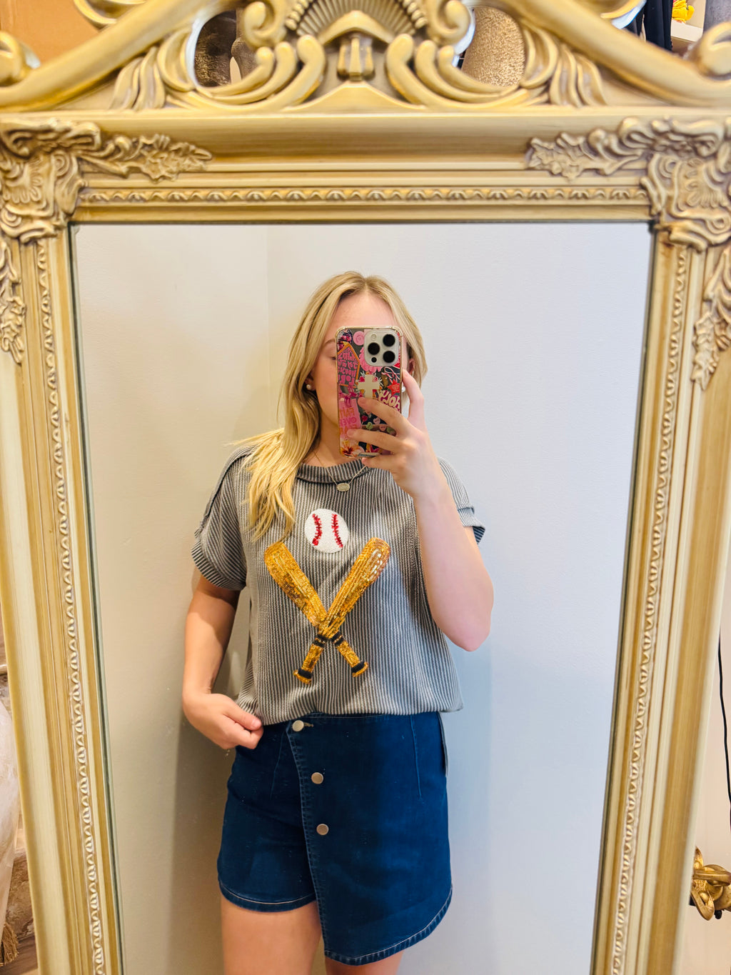 Asymmetrical Button Skort