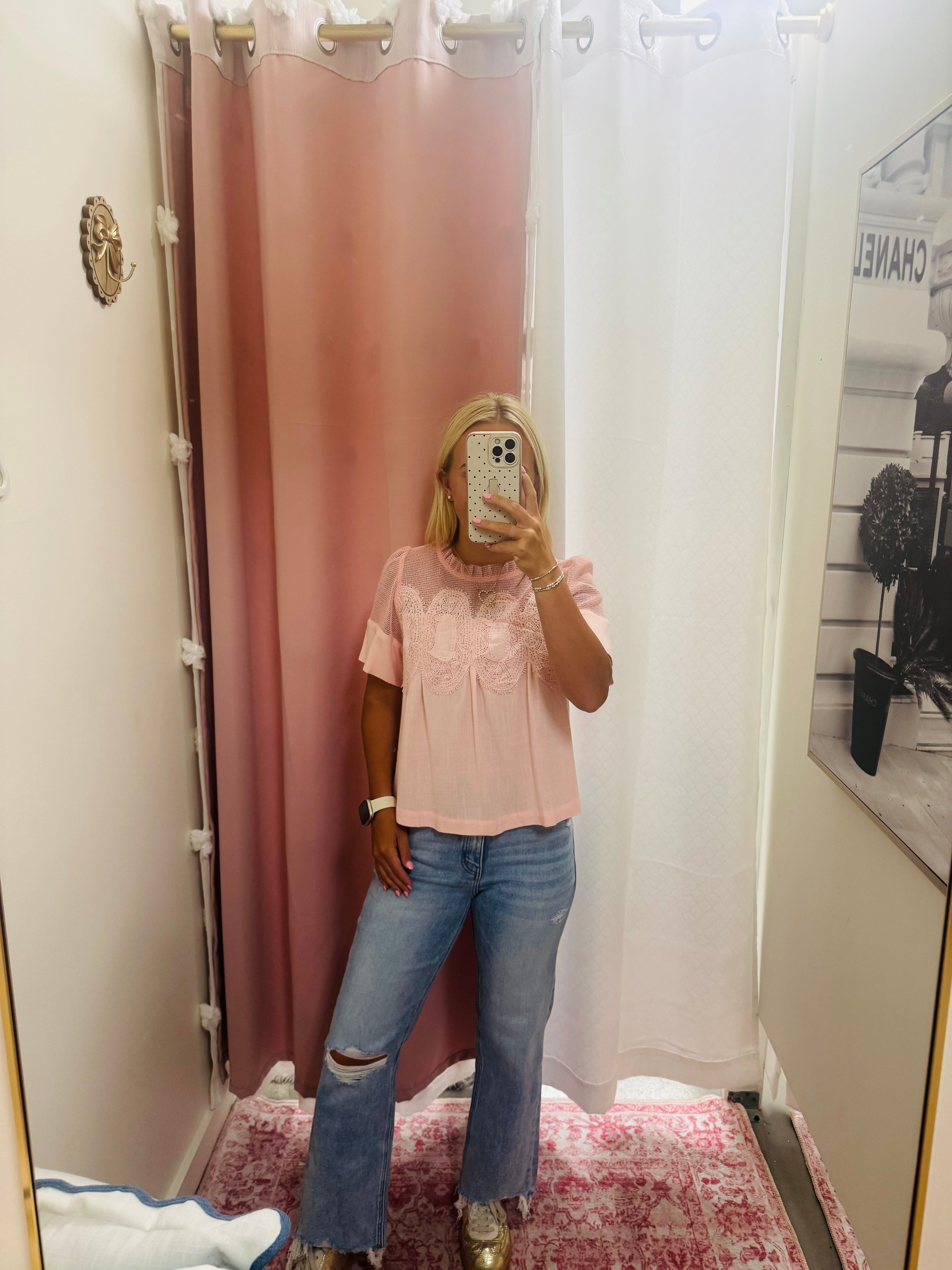 Blush Linen Top