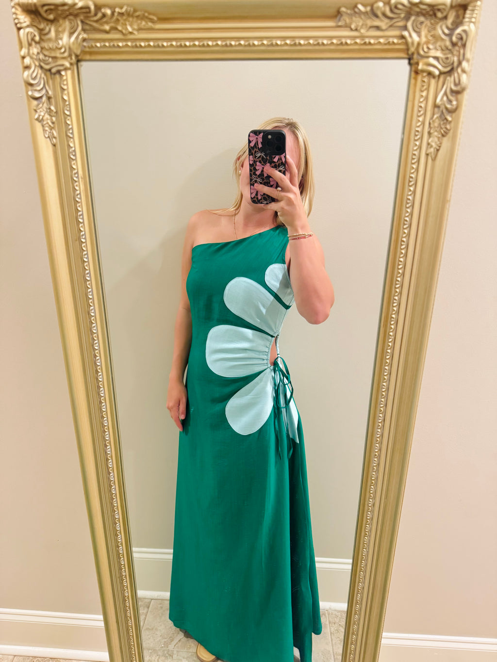 Green Cut Out Dress