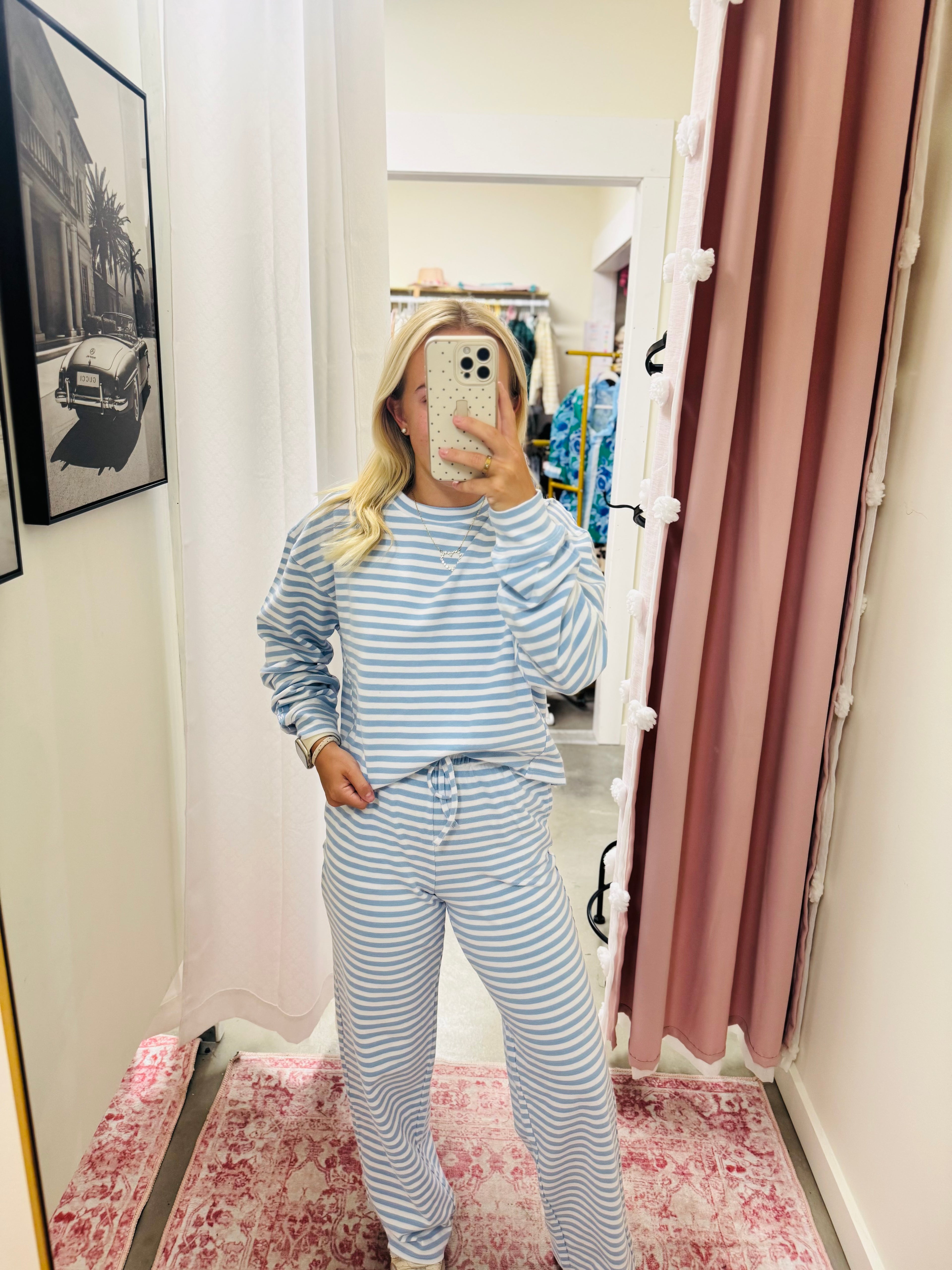 Lulu Mac Blue Stripe Pants