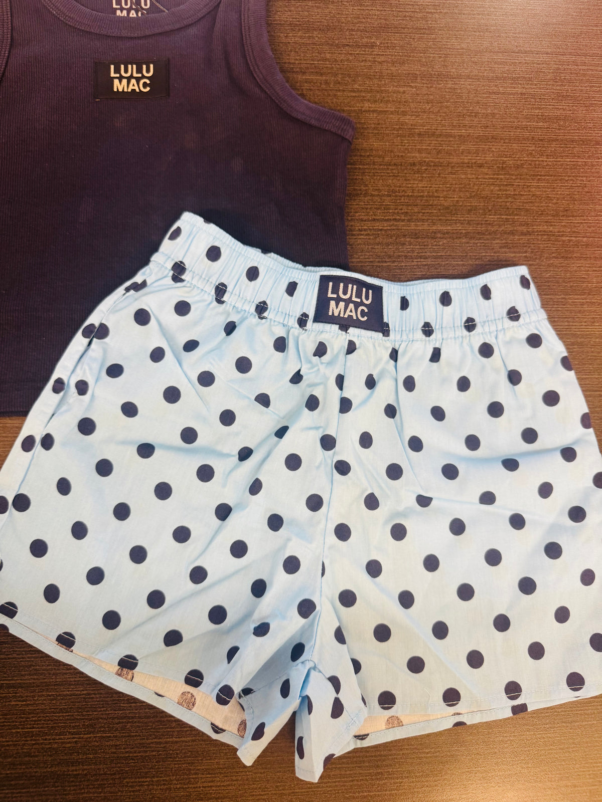 Youth Lulu Mac Blue Dot Shorts
