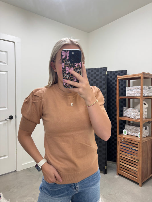 Taupe Sweater Top