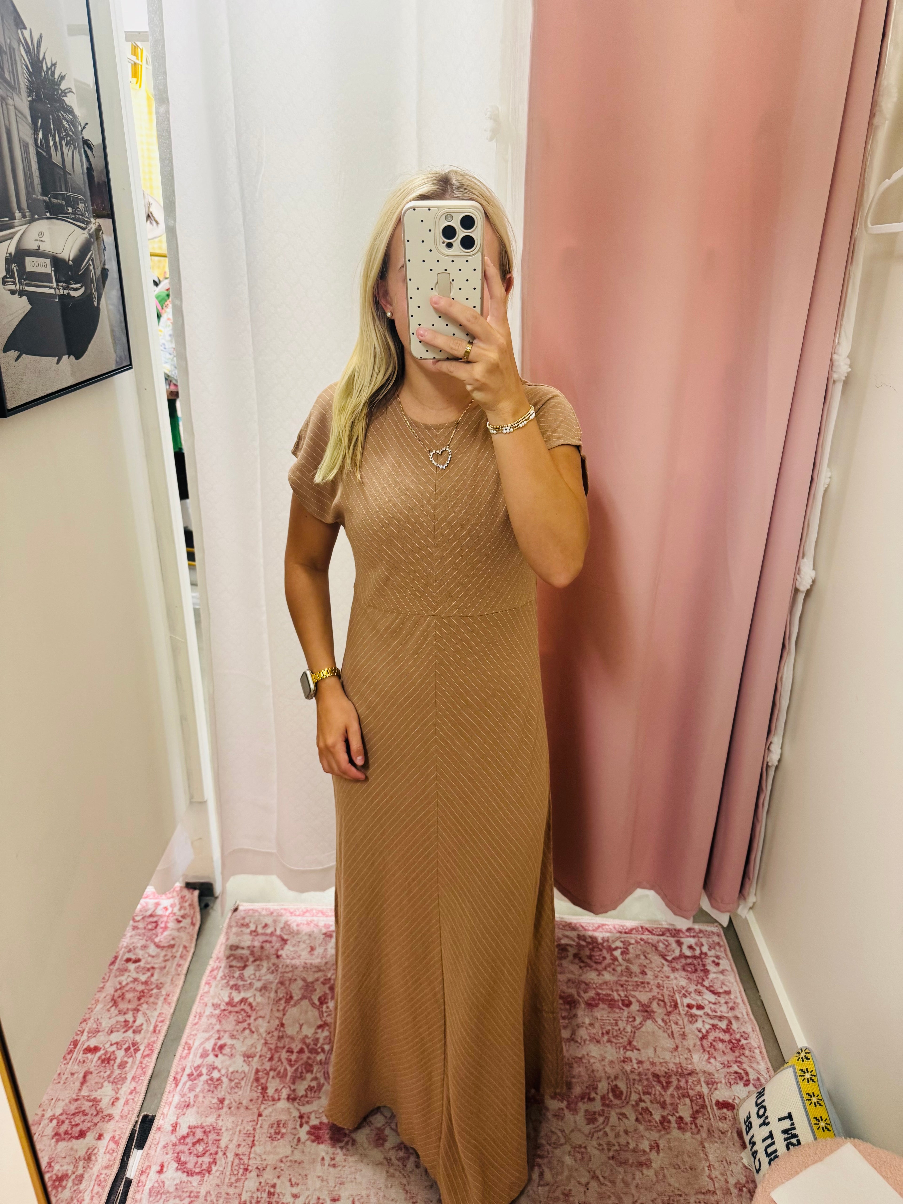 Rattan Linen Maxi Dress